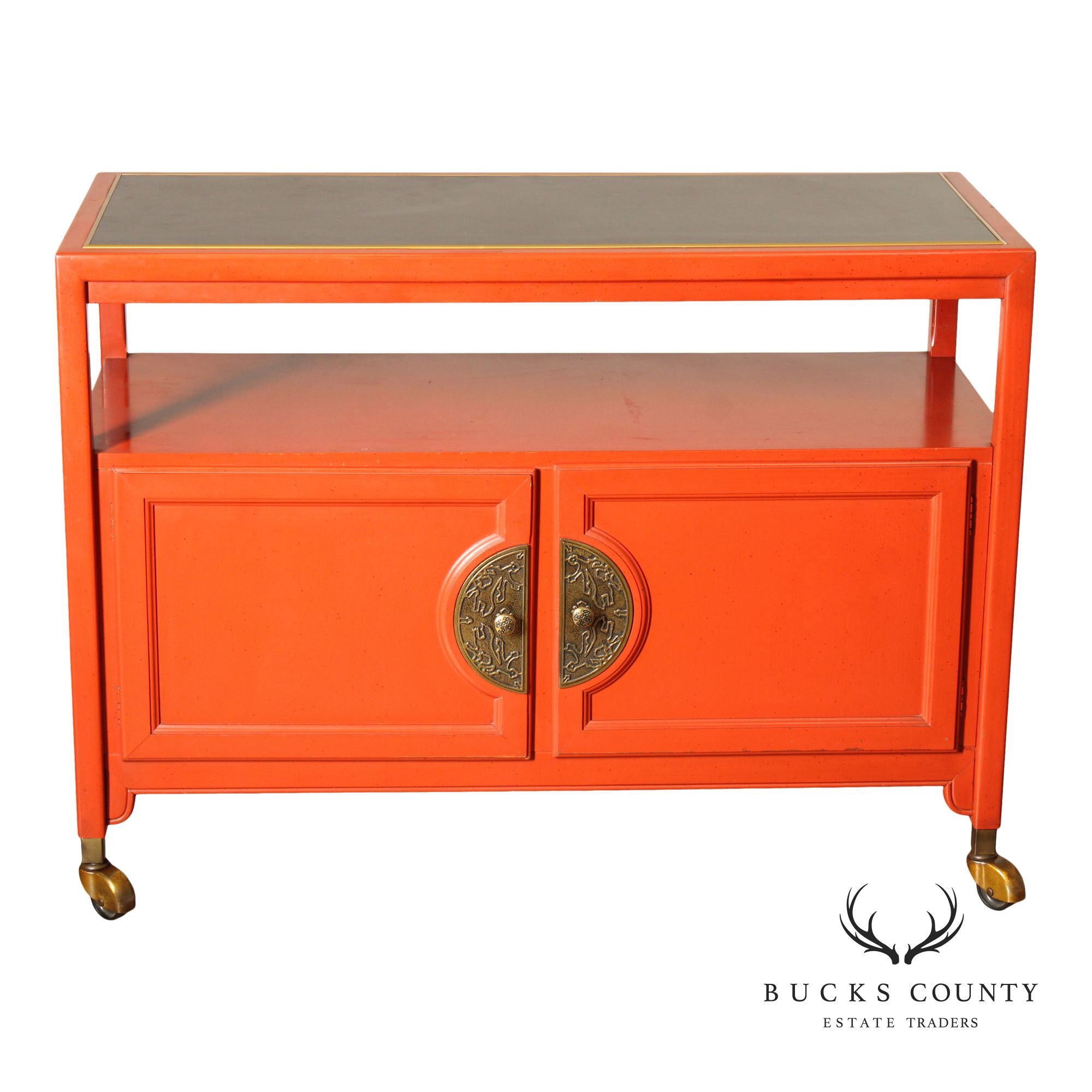 Mid-Century Asian Influenced Server Bar Cart