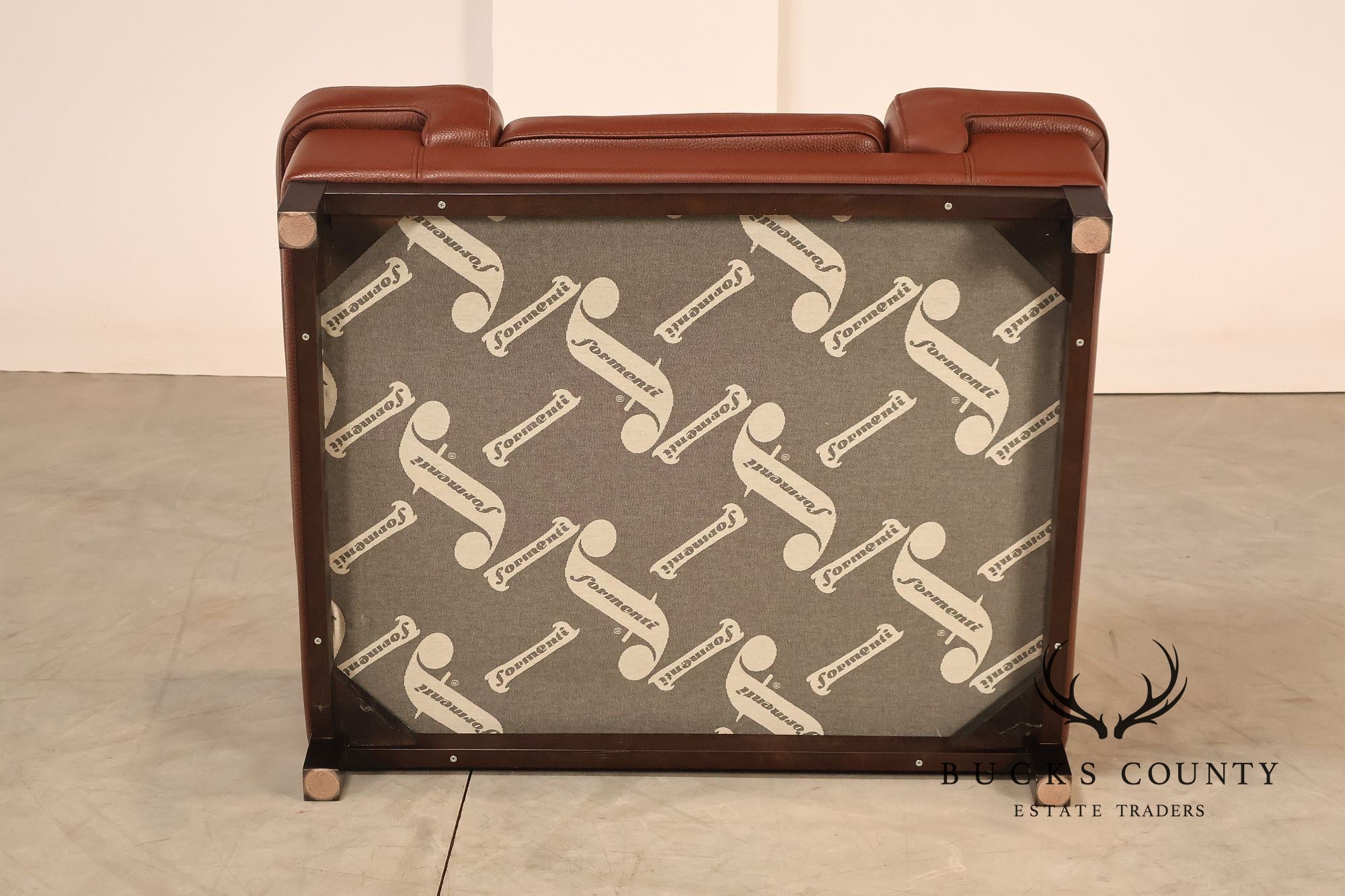 Formenti Pair of Italian Leather Lounge Chairs