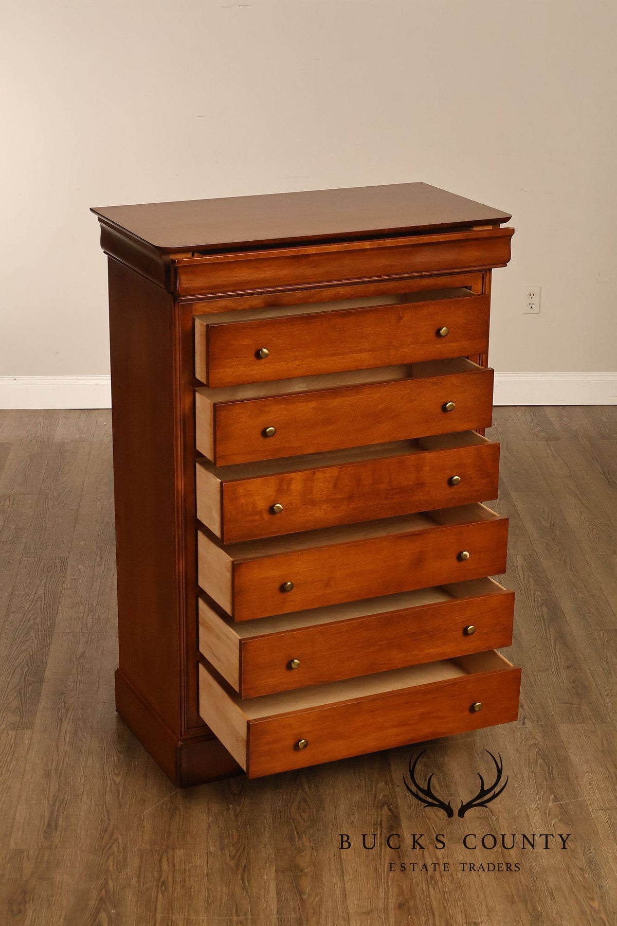 Shermag Louis Philippe Style Cherry Tall Chest
