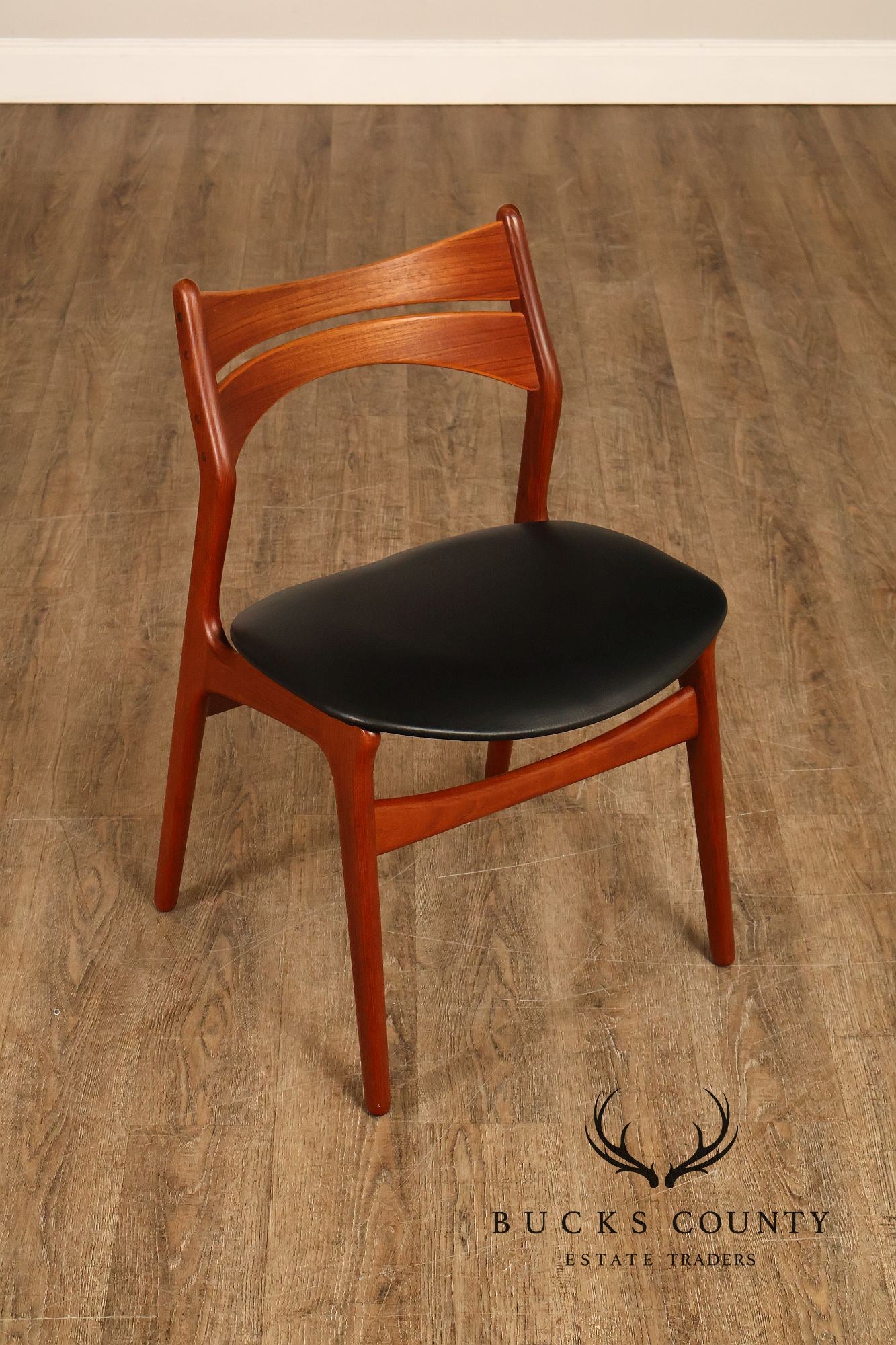 Danish Mid Century Modern Erik Buch Teak Desk Chair