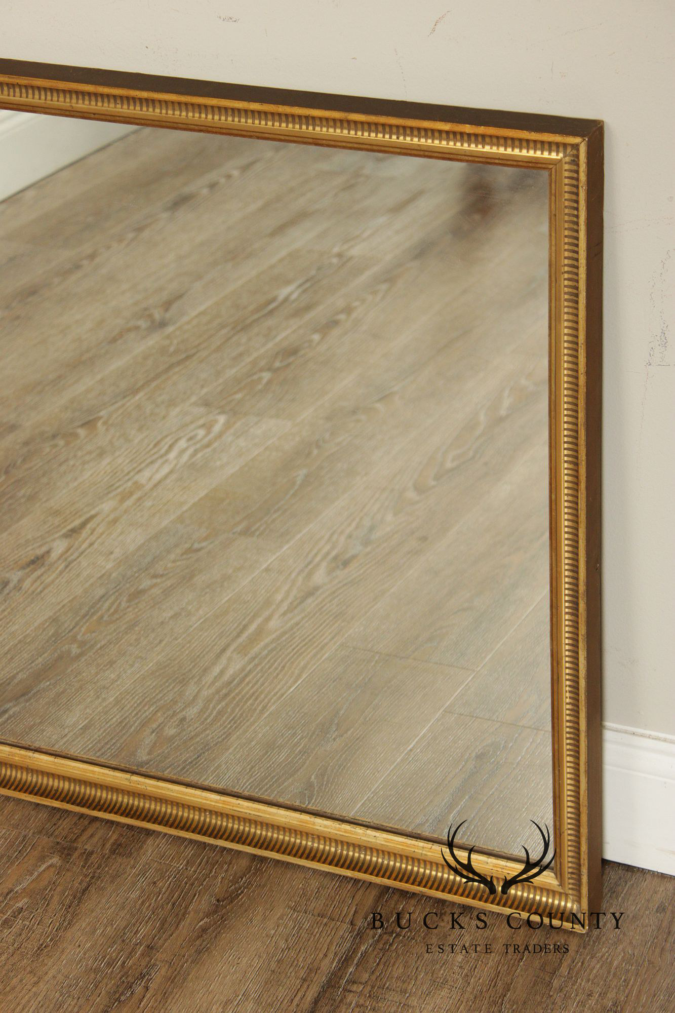 Vintage Giltwood Rectangular Wall Or Over Mantle Mirror