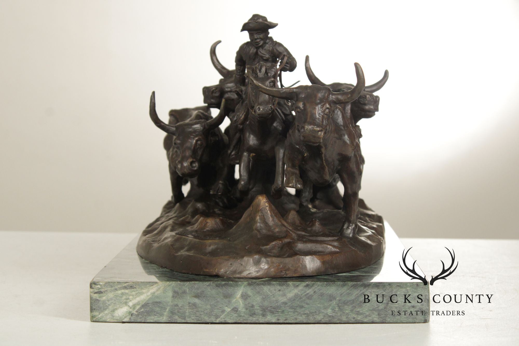 Frederic Remington Bronze Statue, 'Stampede'