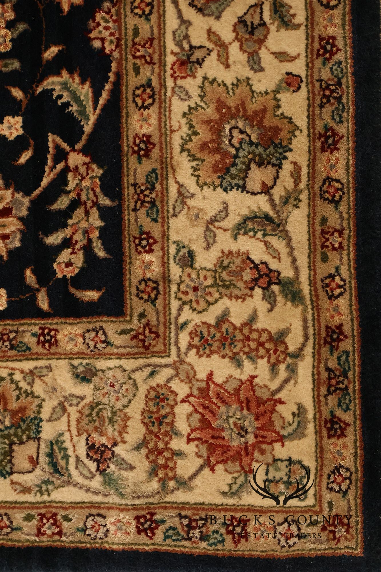 Chinese Tabriz Fish Pattern Hand Woven Wool & Silk Area Rug 4' x 6'