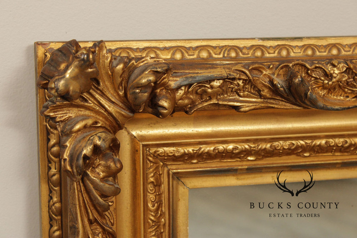 C. A. Greenig Antique Rococo Style Giltwood Wall Mirror
