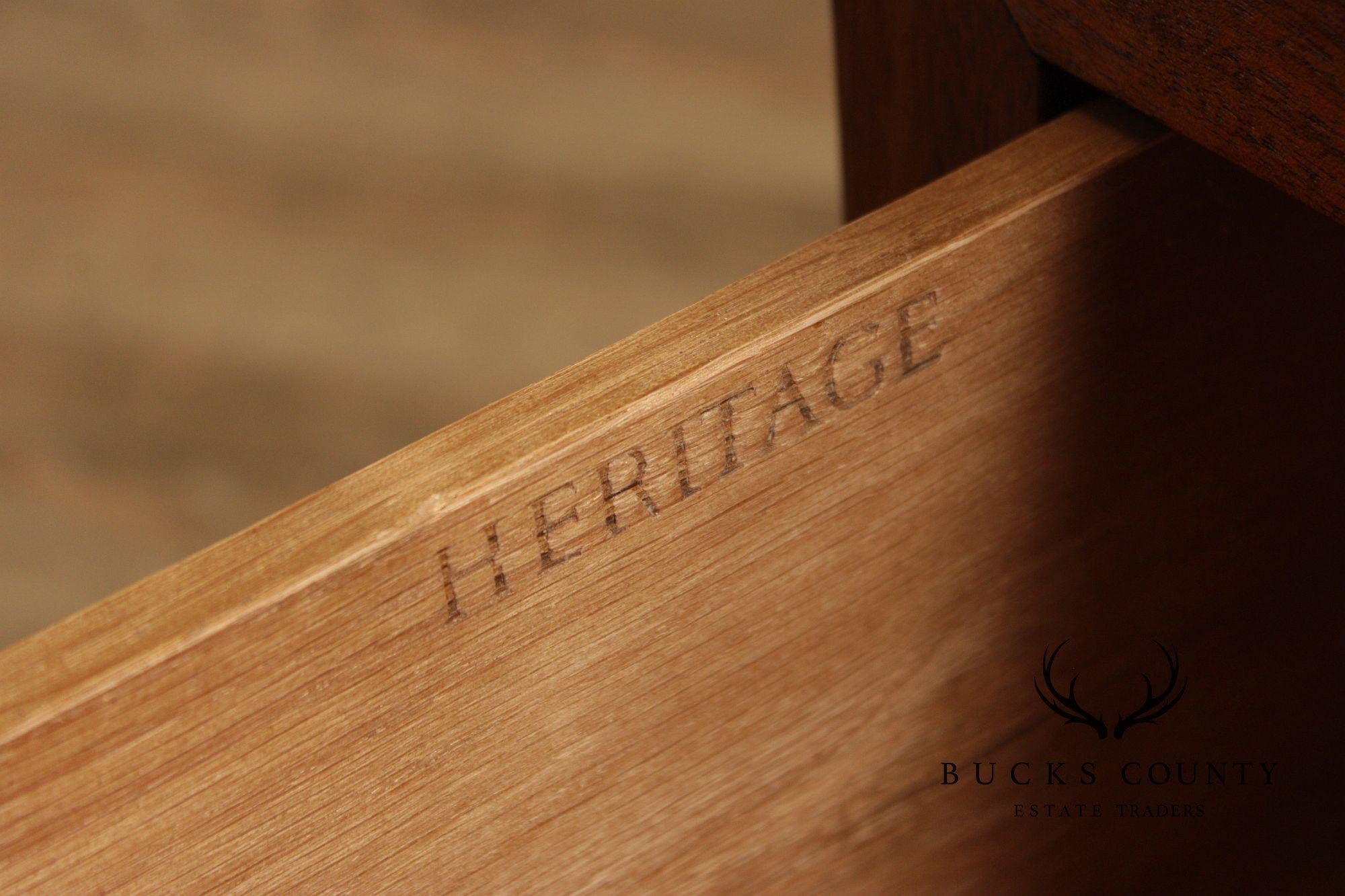 Heritage Mid Century Modern Pair of Walnut Two-Drawer Nightstands