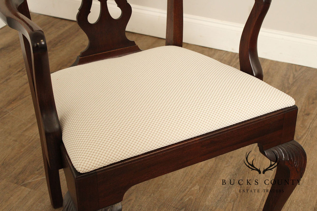 Chippendale Style Set of Eight M ahogany Dining Chairs