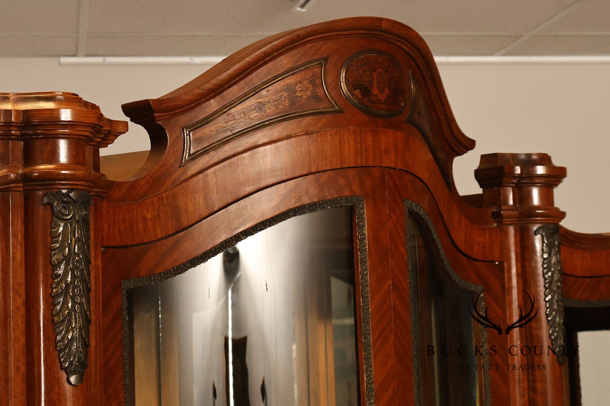Italian Rococo RevivalLarge China Display China Cabinet