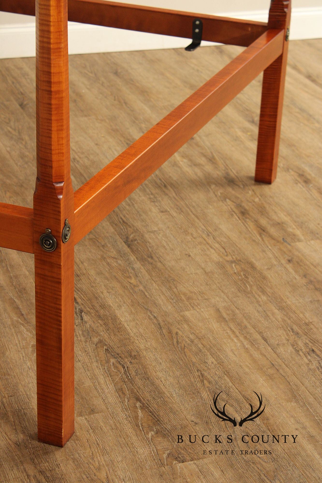 Eldred Wheeler Tiger Maple Queen Size Canopy Poster Bed