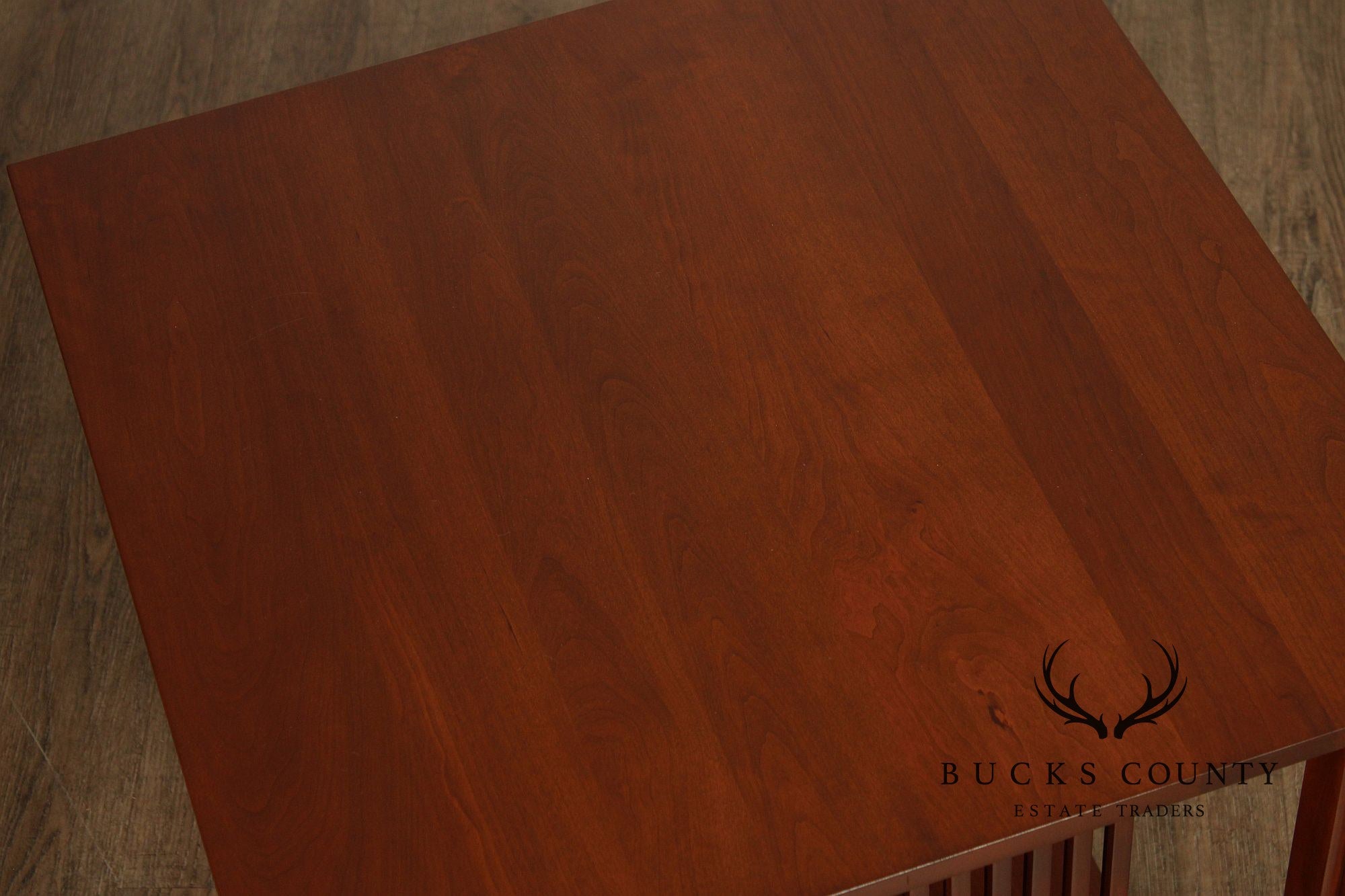 Stickley Mission Collection Pair Of Cherry Spindle Side Tables