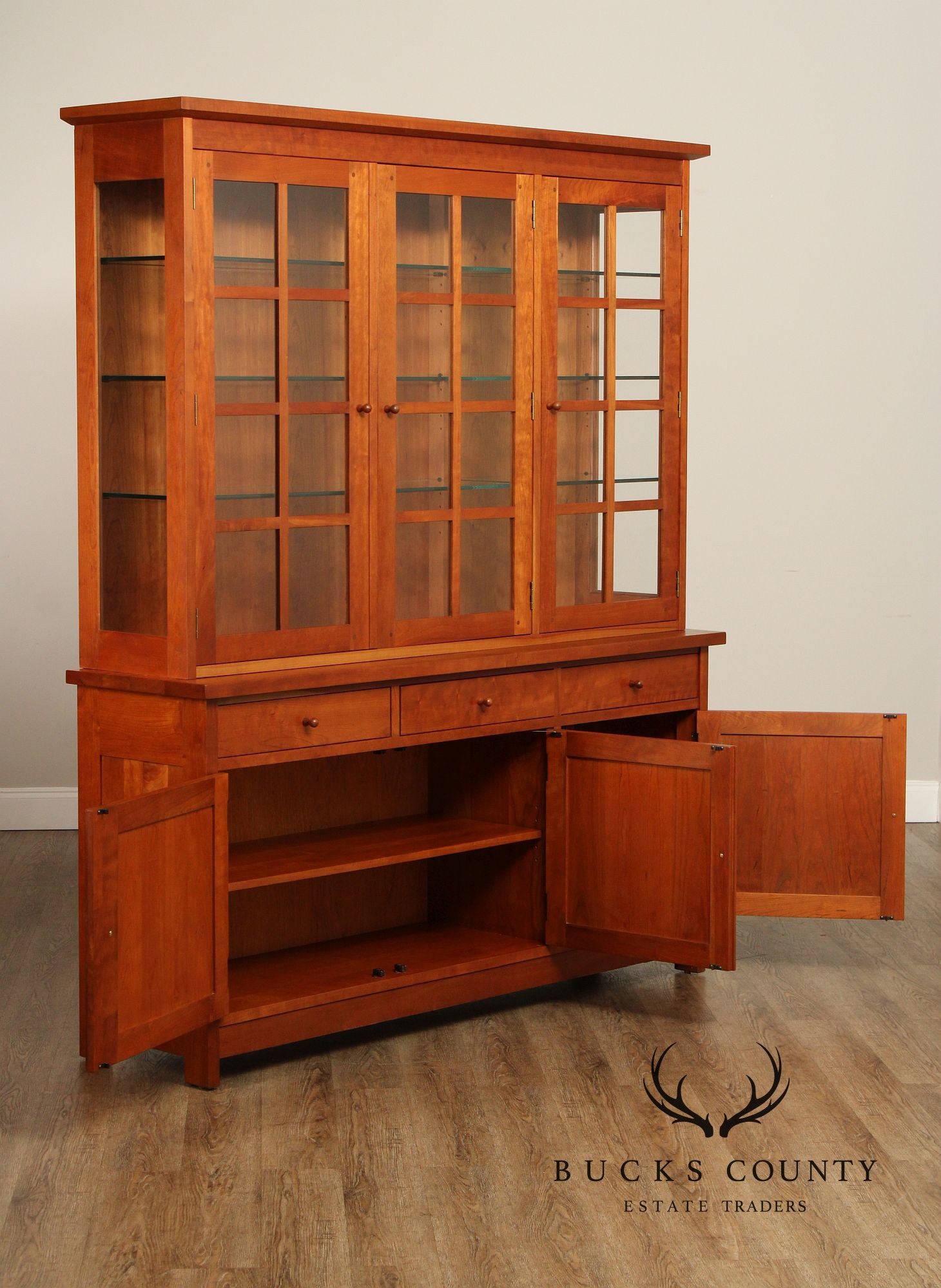 Stickley Mission Collection Cherry China Display Cabinet