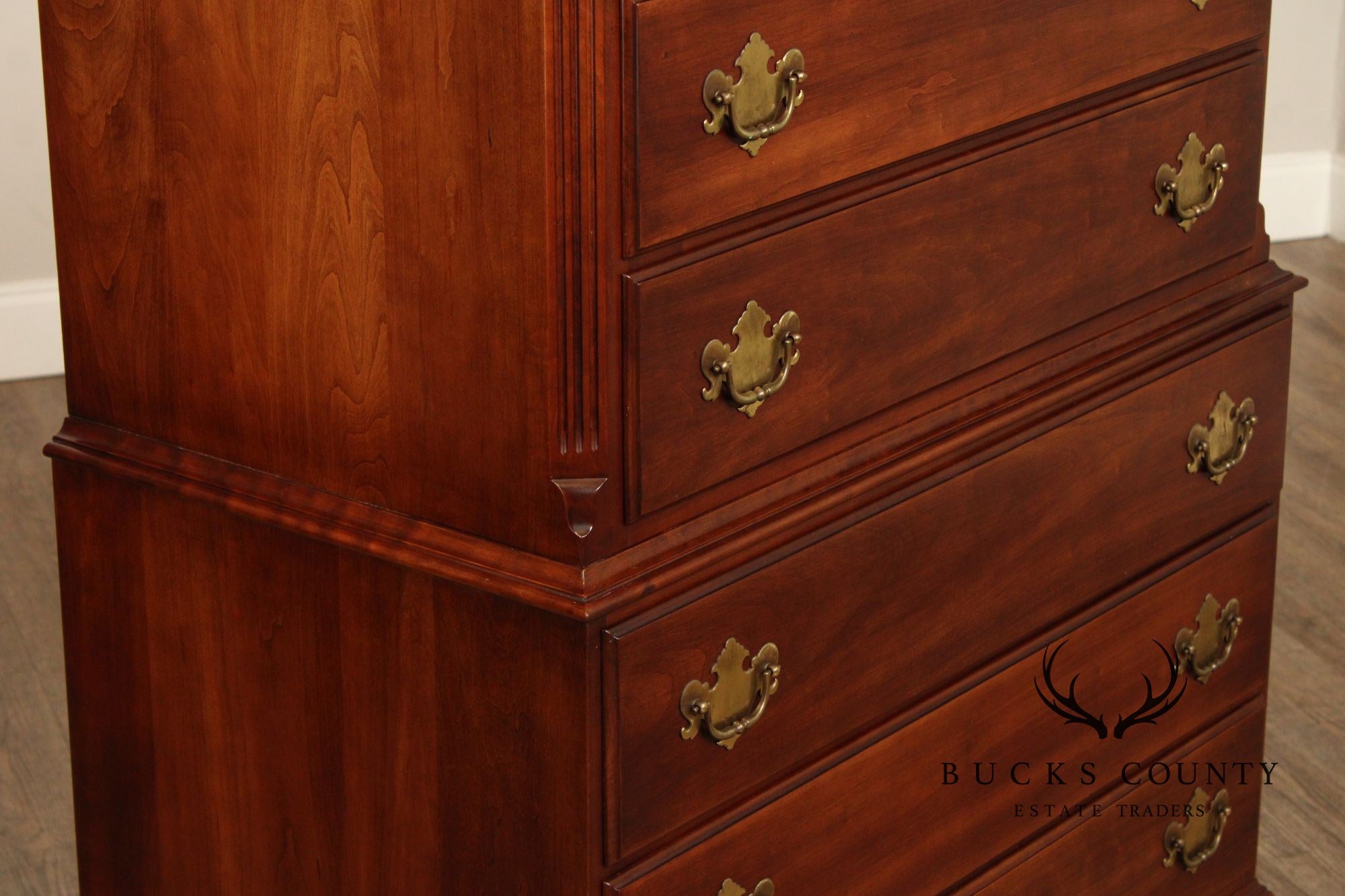 Statton Chippendale Style Solid Cherry Tall Chest