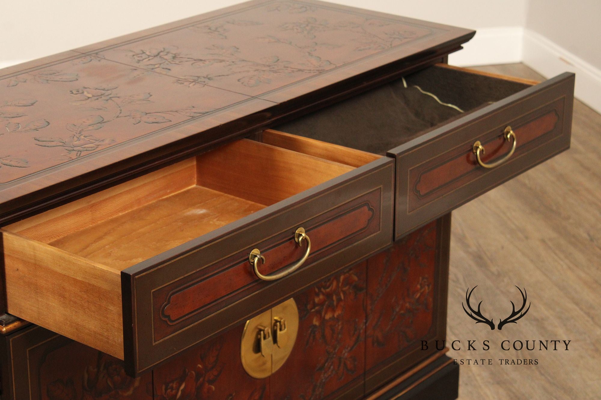 Drexel Heritage Chinoiserie Style Sliding Top Server