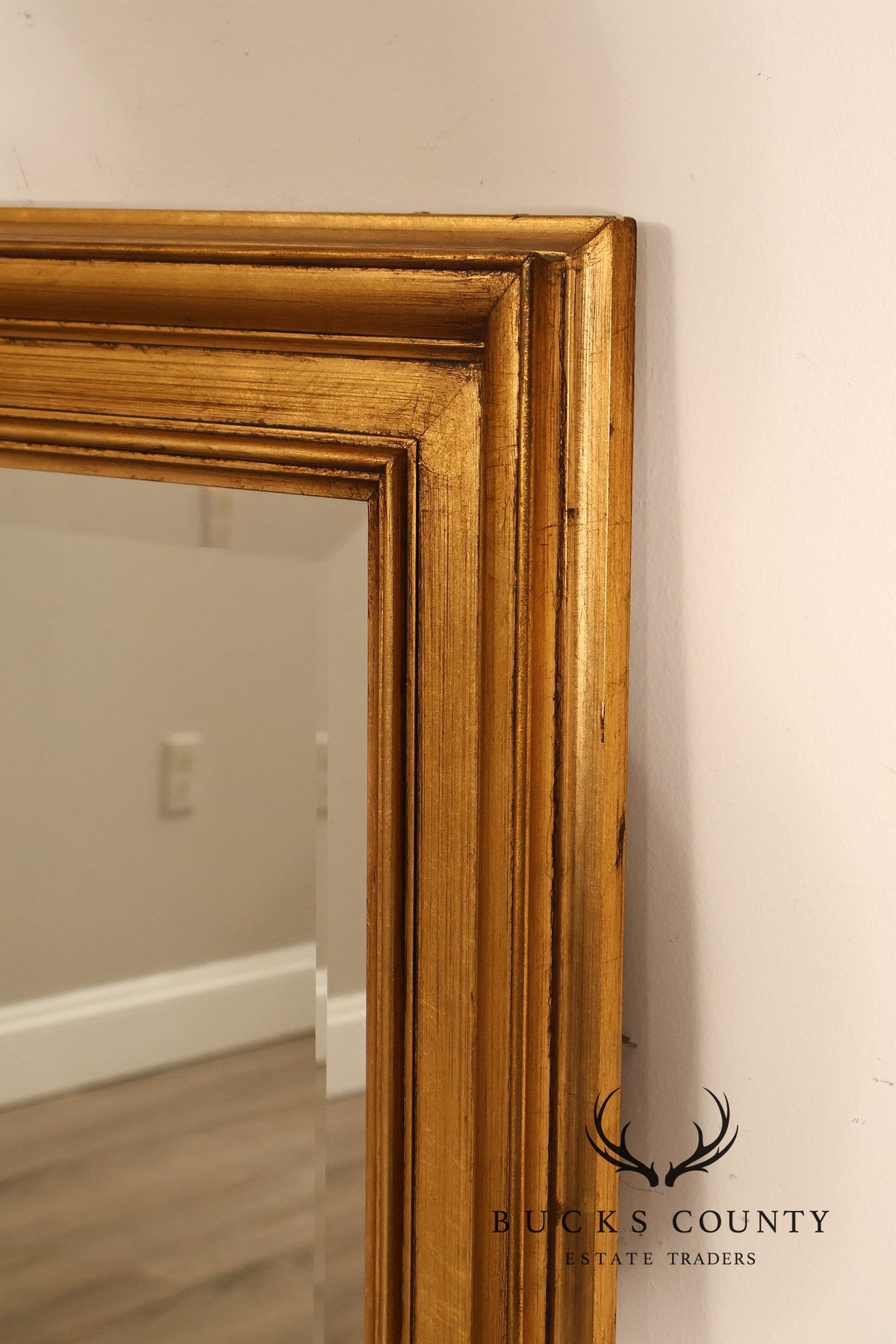 Traditional Gold Gilt Frame Beveled Wall Mirror