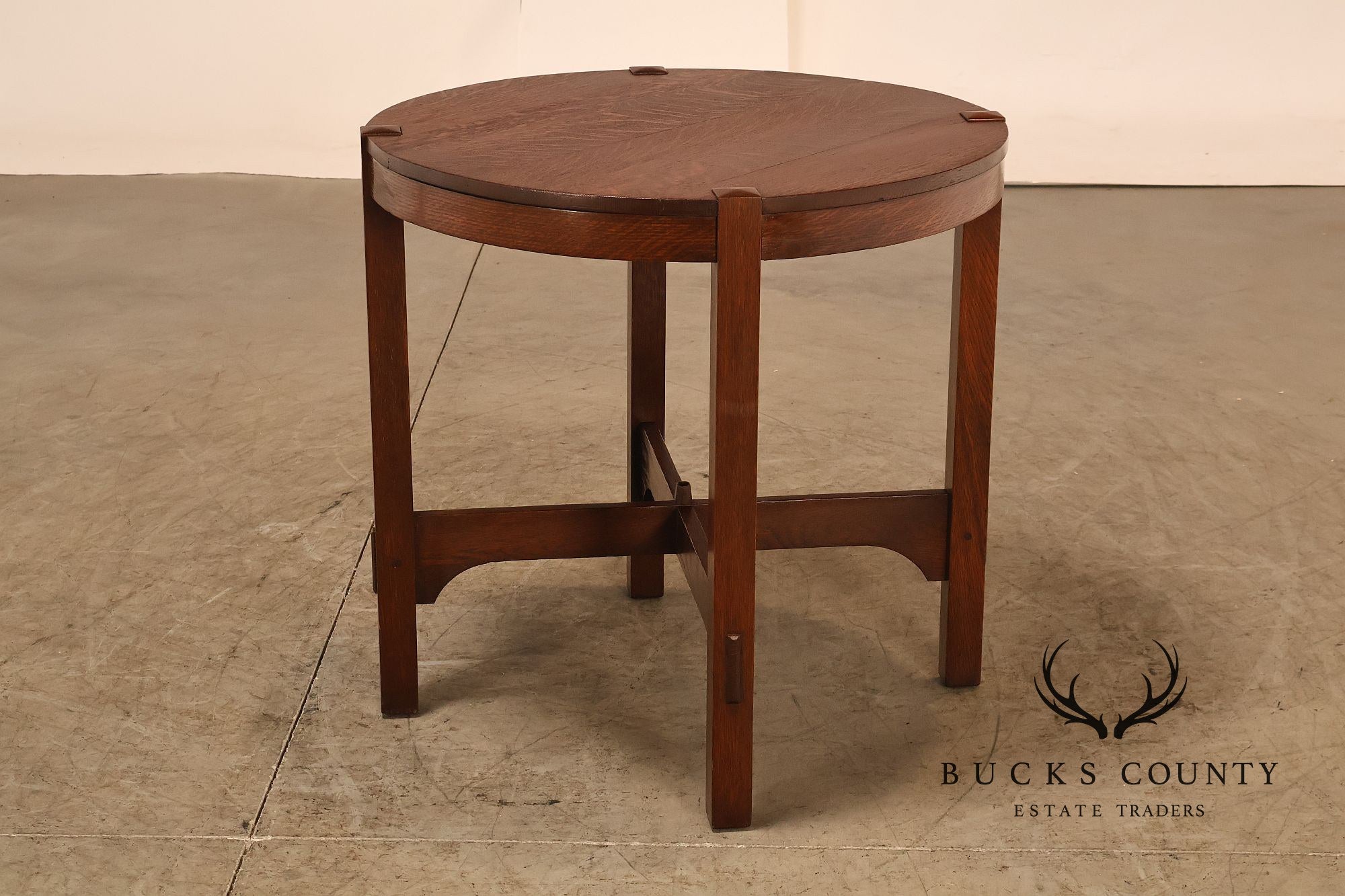 Antique Gustav Stickley Model 644 Mission Oak Round Table