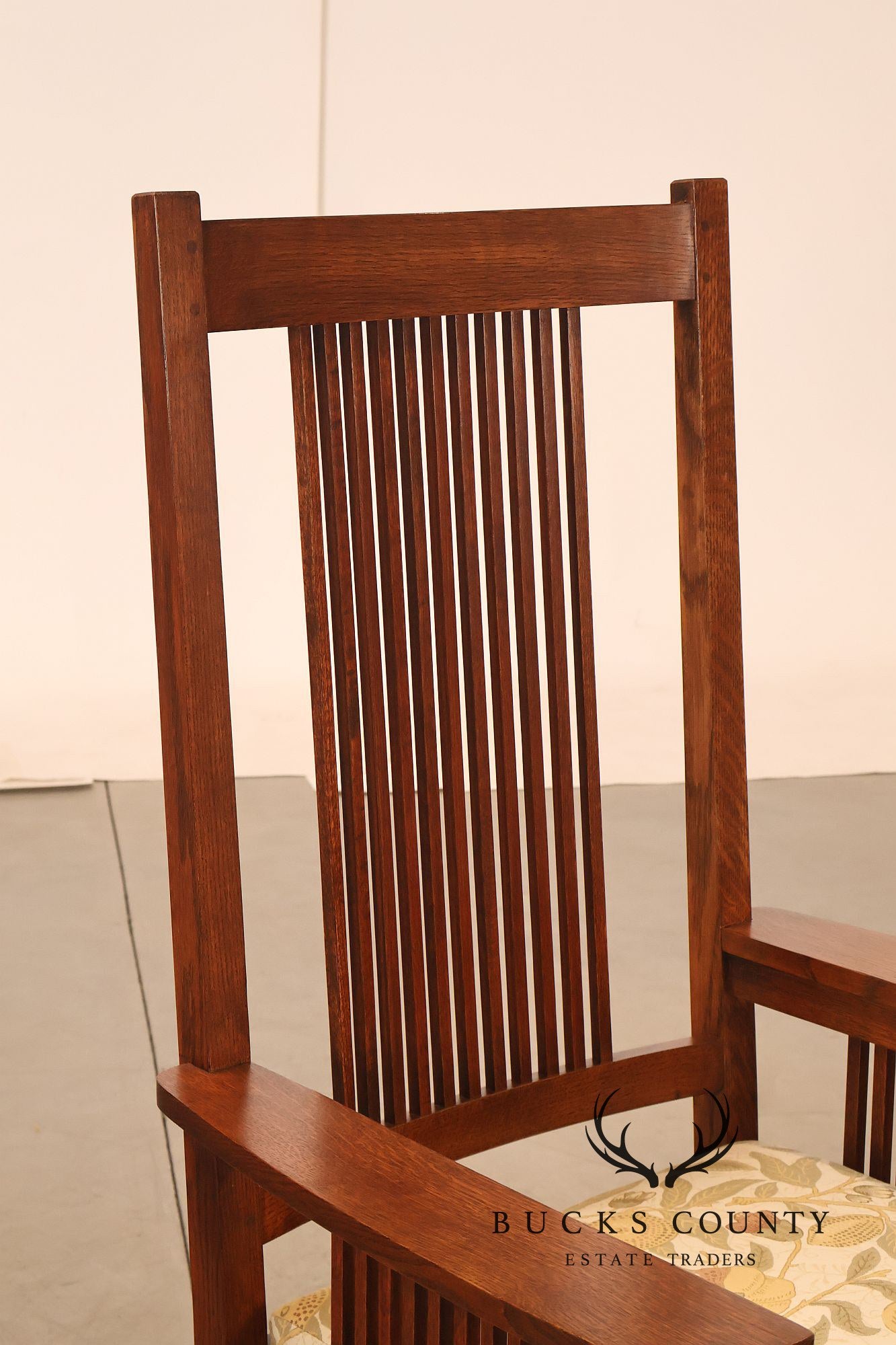 Stickley Mission Collection Oak Spindle Armchair