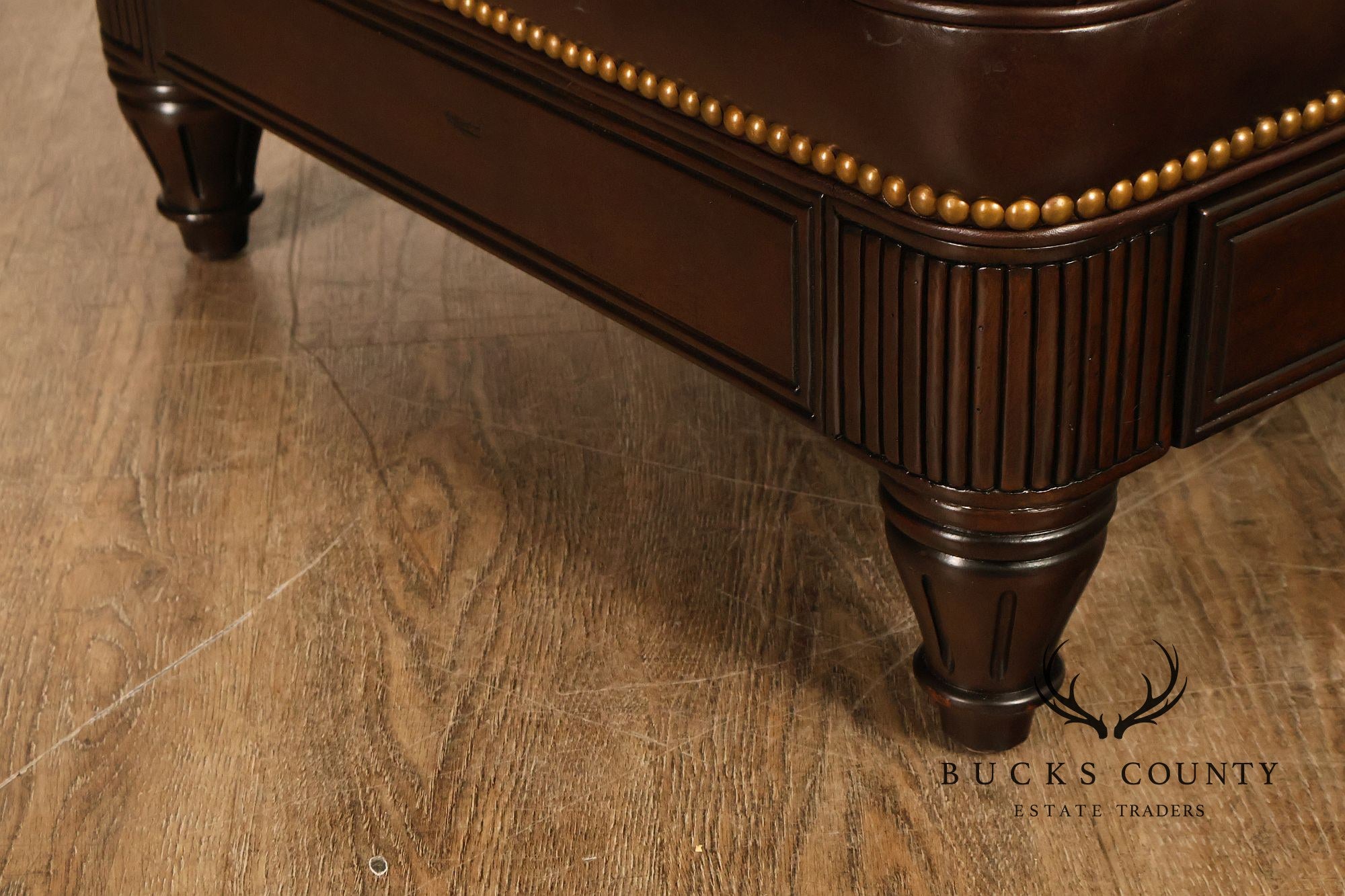 Hancock & Moore Tufted Leather 'Robinson' Cocktail Ottoman