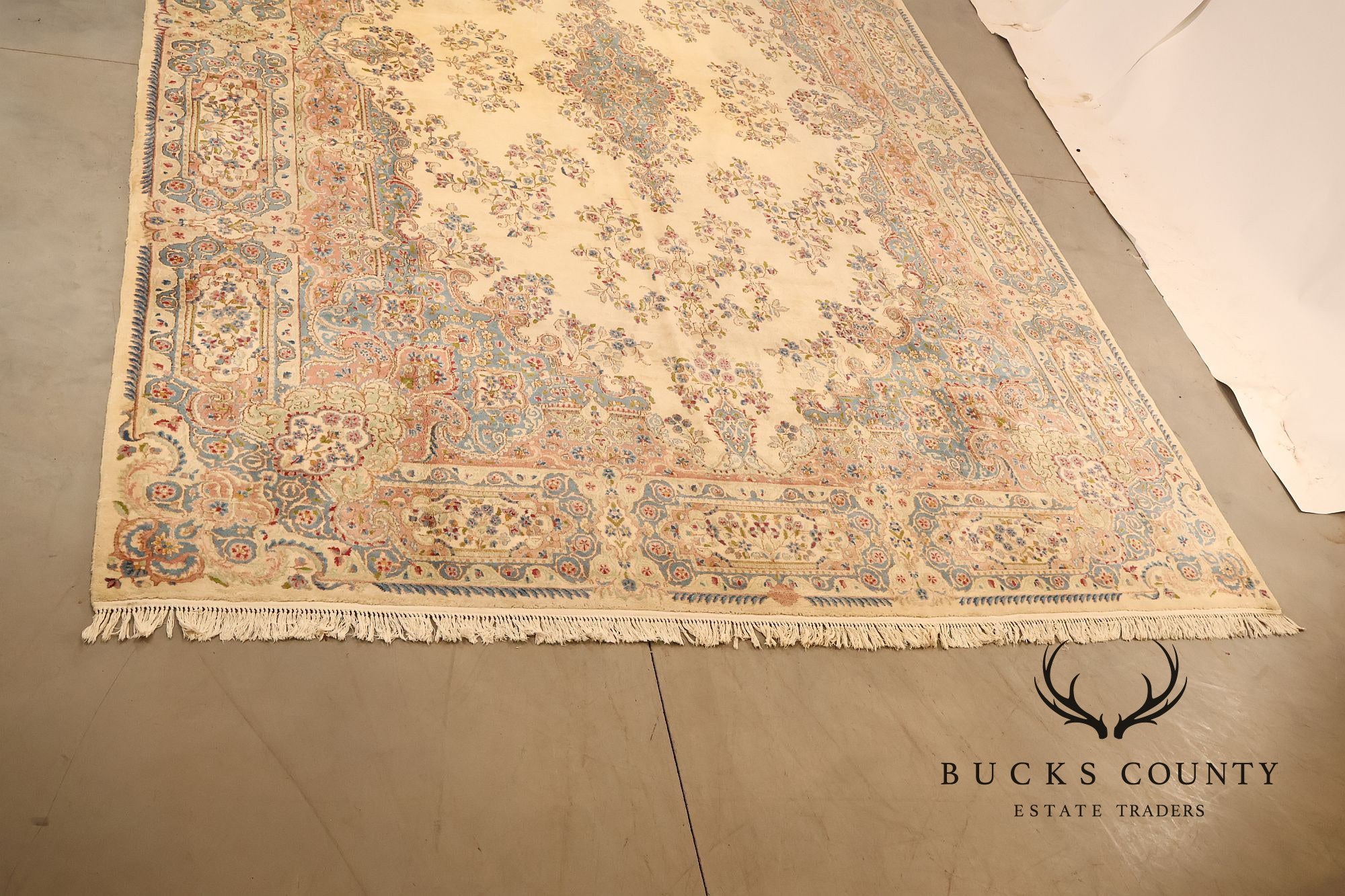 Kirmin Pattern Large Hand Tied 11' x 18' Fringed Area Rug