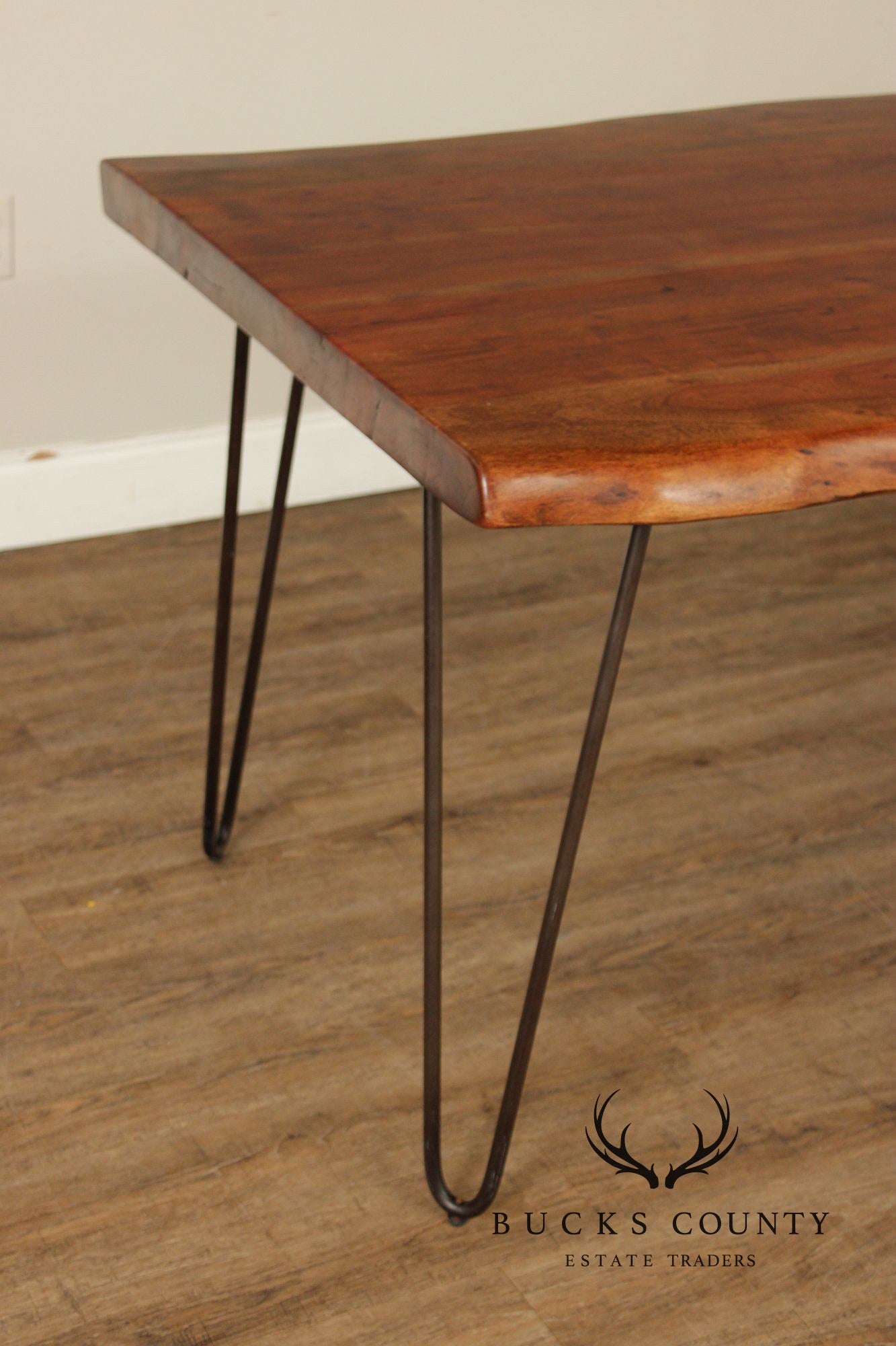 Live Edge Solid Acacia Wood Butterfly Joint Dining Table