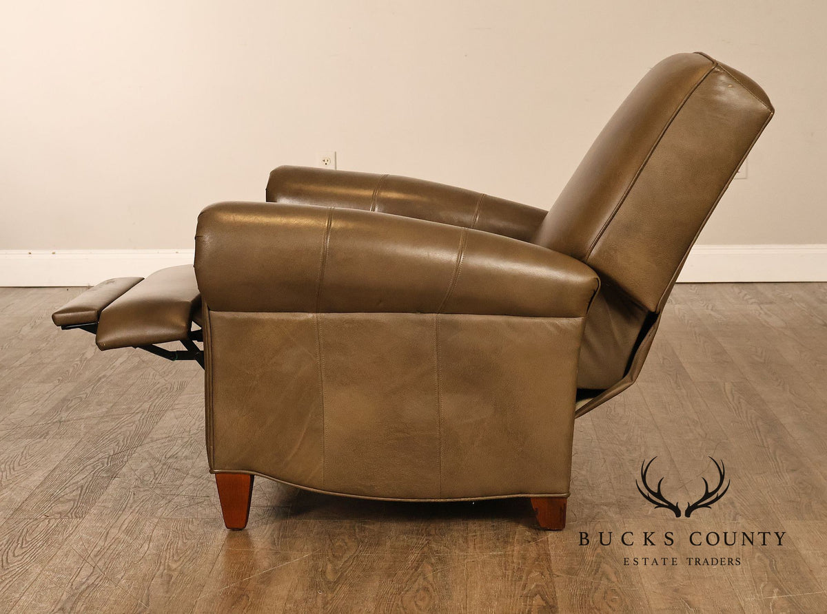 Ethan Allen Contemporary Leather Recliner Armchair