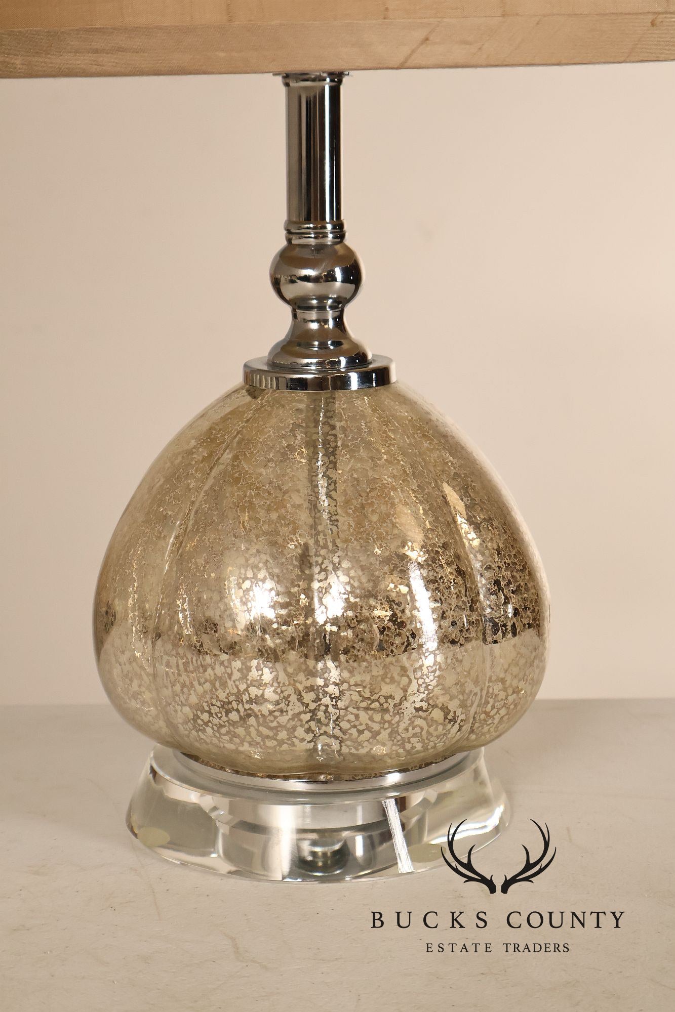 Contemporary Mercury Glass Table Lamp