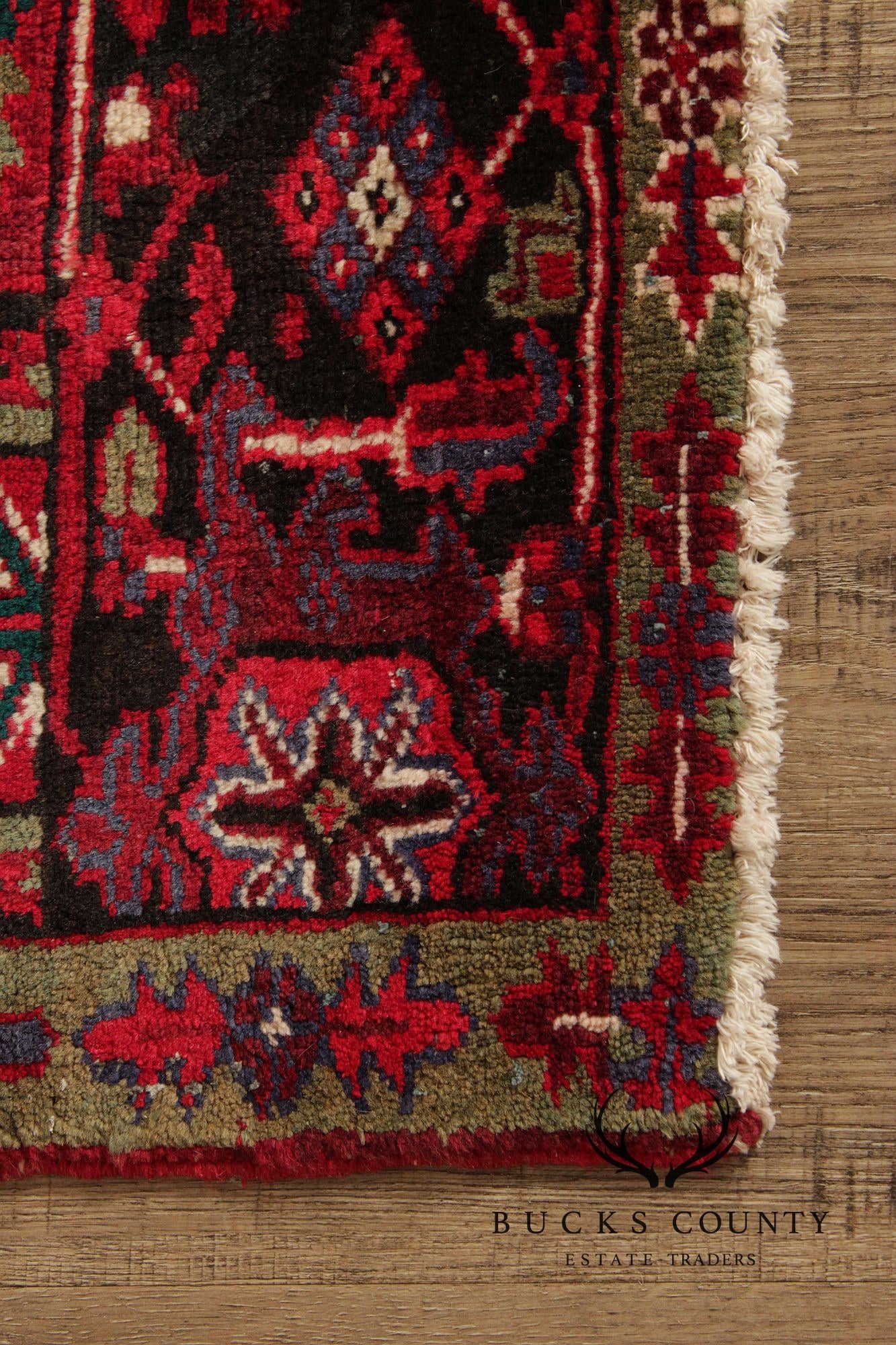 Vintage Persian Heriz Area Rug 7' 9" x 11' 1"