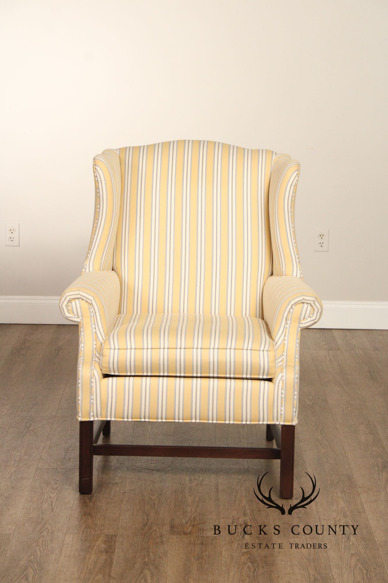 Ethan Allen Chippendale Style Wingback Chair