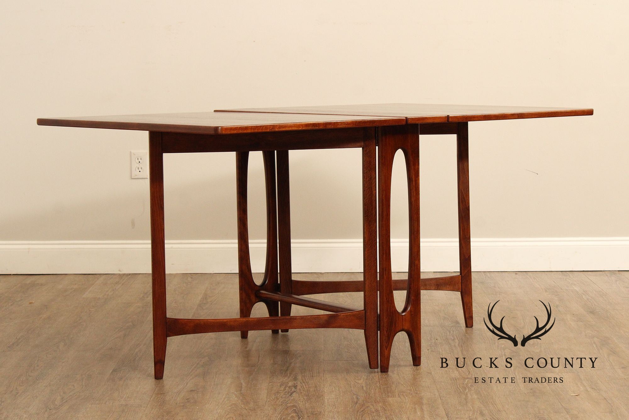 Bendt Winge Danish Modern Pair of Walnut Tuckaway Dining Tables