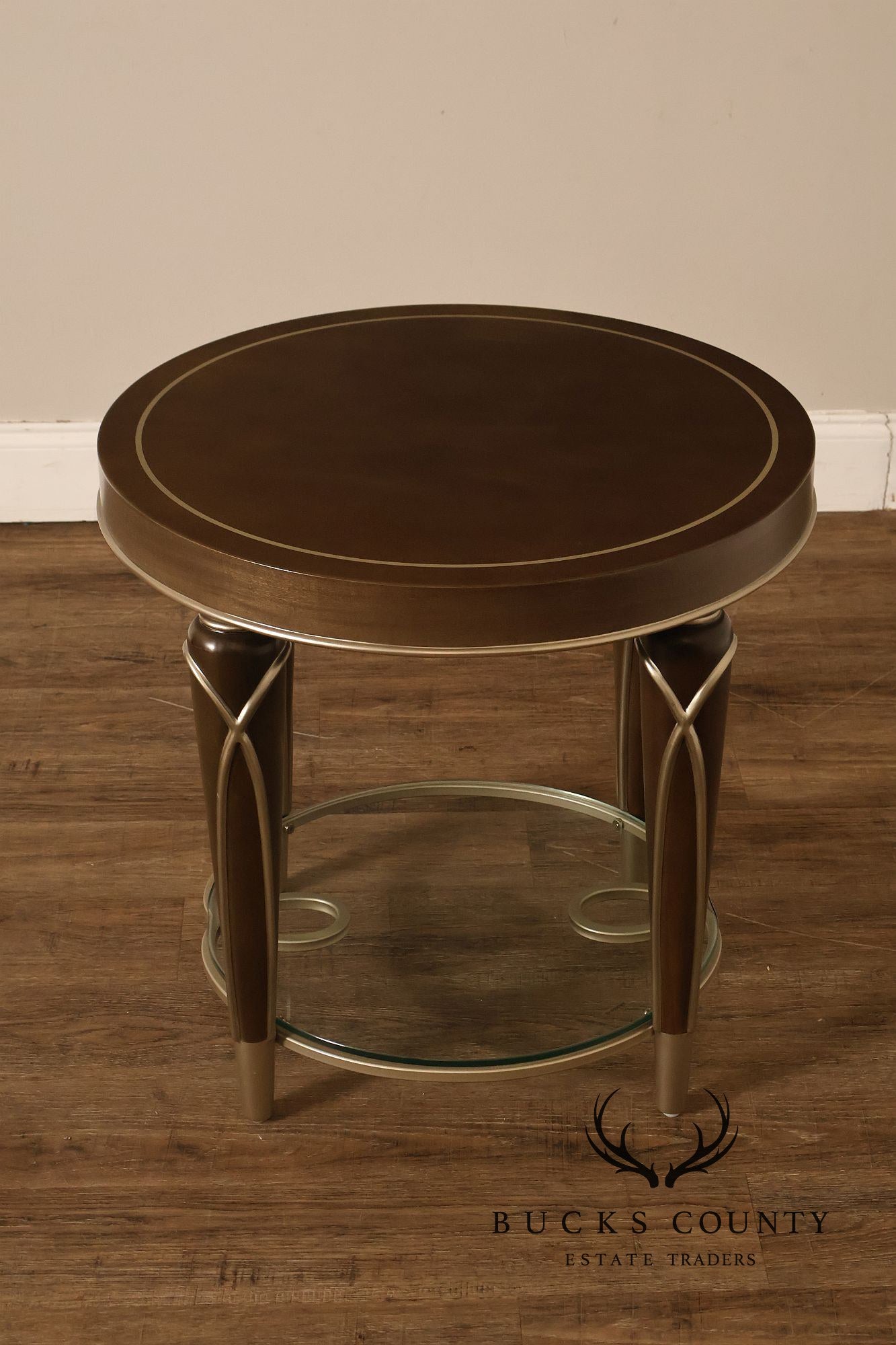 Michael Amini 'Villa Cherie' Round Two-Tier Side Table