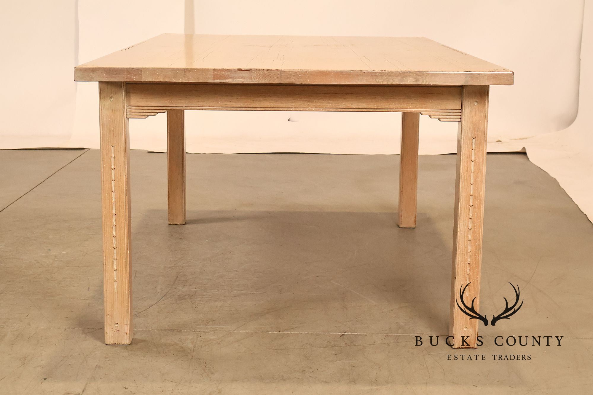 Southwest Style Cerused Pine Dining Table