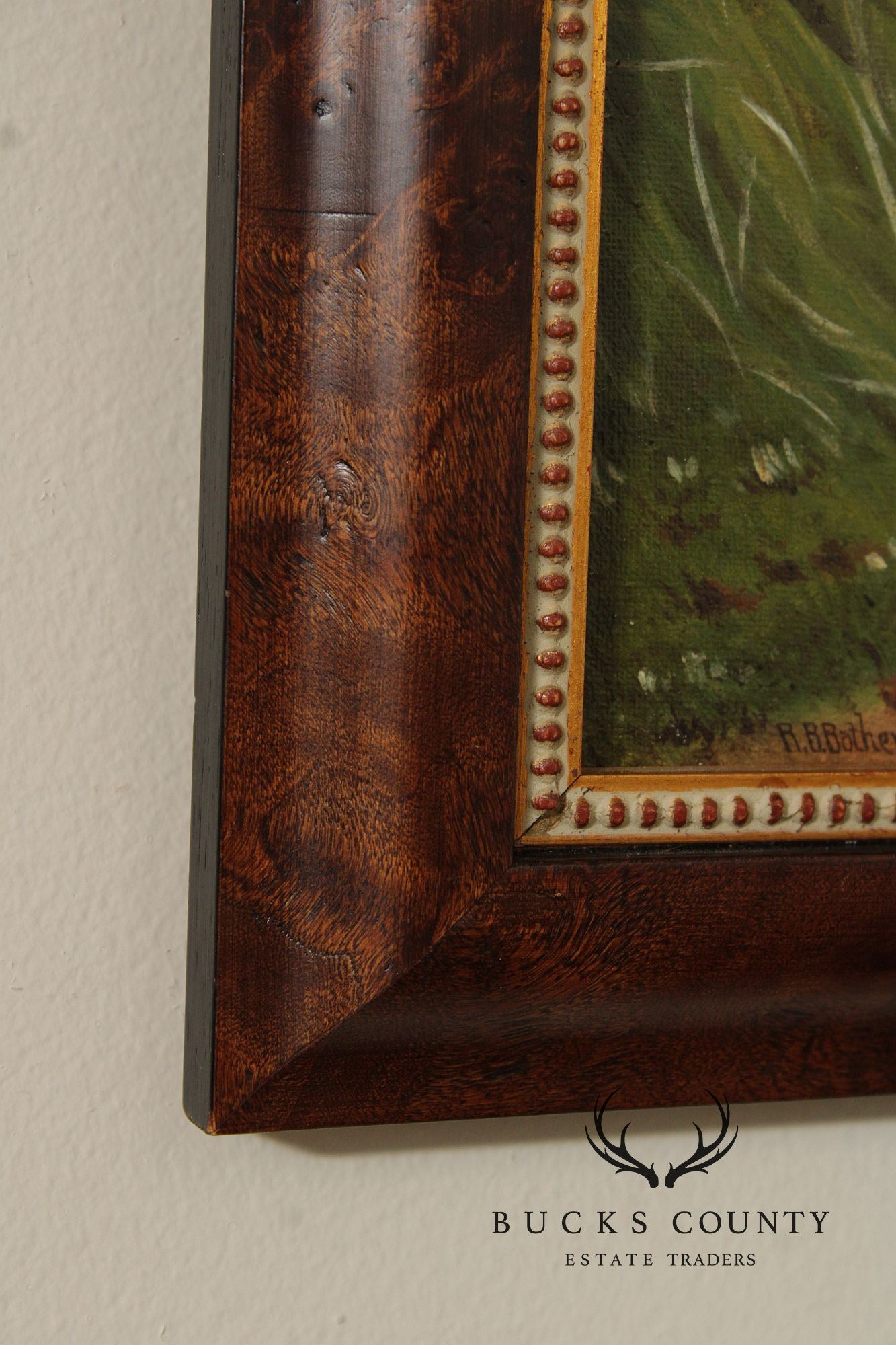 Antique Signed English School Oil Painting, Successful Hunt