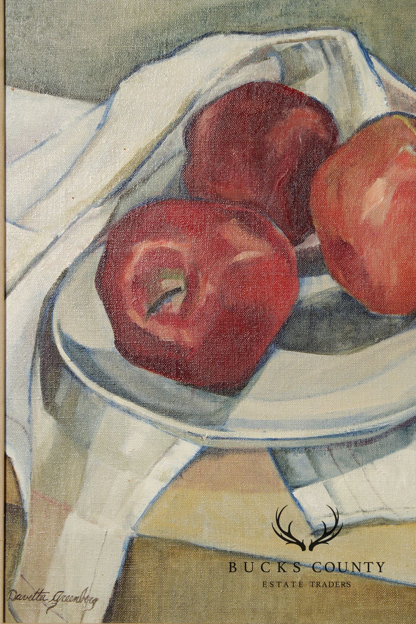 Davetta Greenberg Oil Painting, Still-Life of Apples