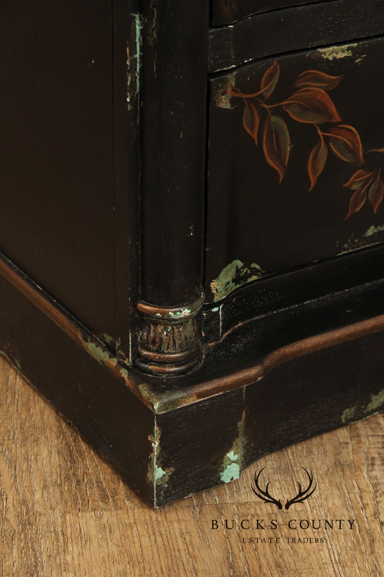 Chinoiserie Paint Decorated Tall Chest