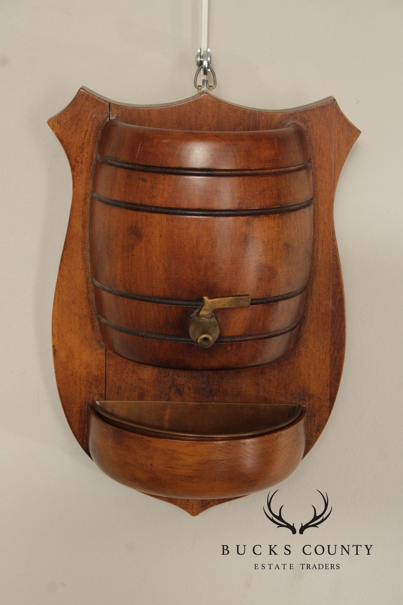 Pair Of Vintage Italian Wall Mounted Miniature Barrel Drink Sconces