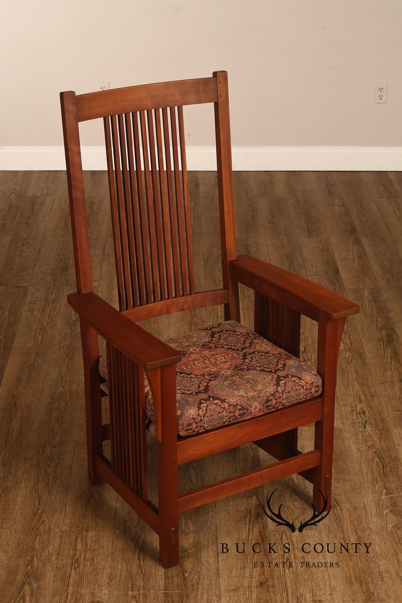 Stickley Mission Collection Cherry Spindle Armchair
