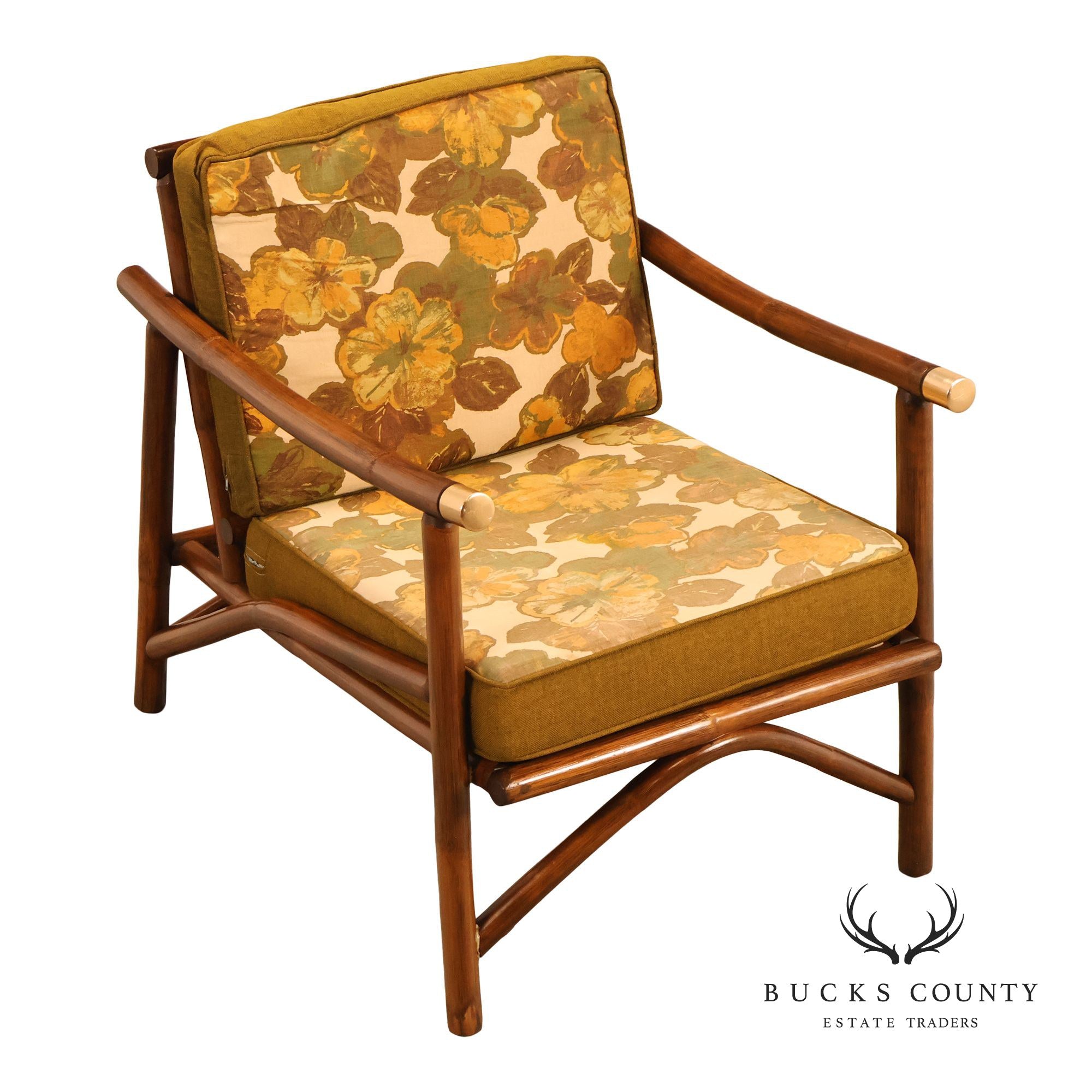 Vogue Coastal Vintage Rattan Bamboo Armchair