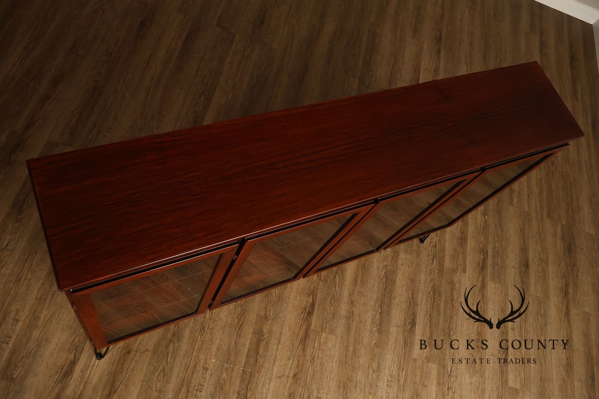 Skovby Danish Modern Four-Door Rosewood Display Bookcase