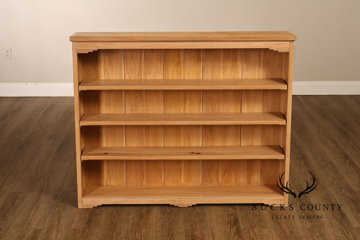 Rancho Monterey Style Oak Open Four Shelf Bookcase