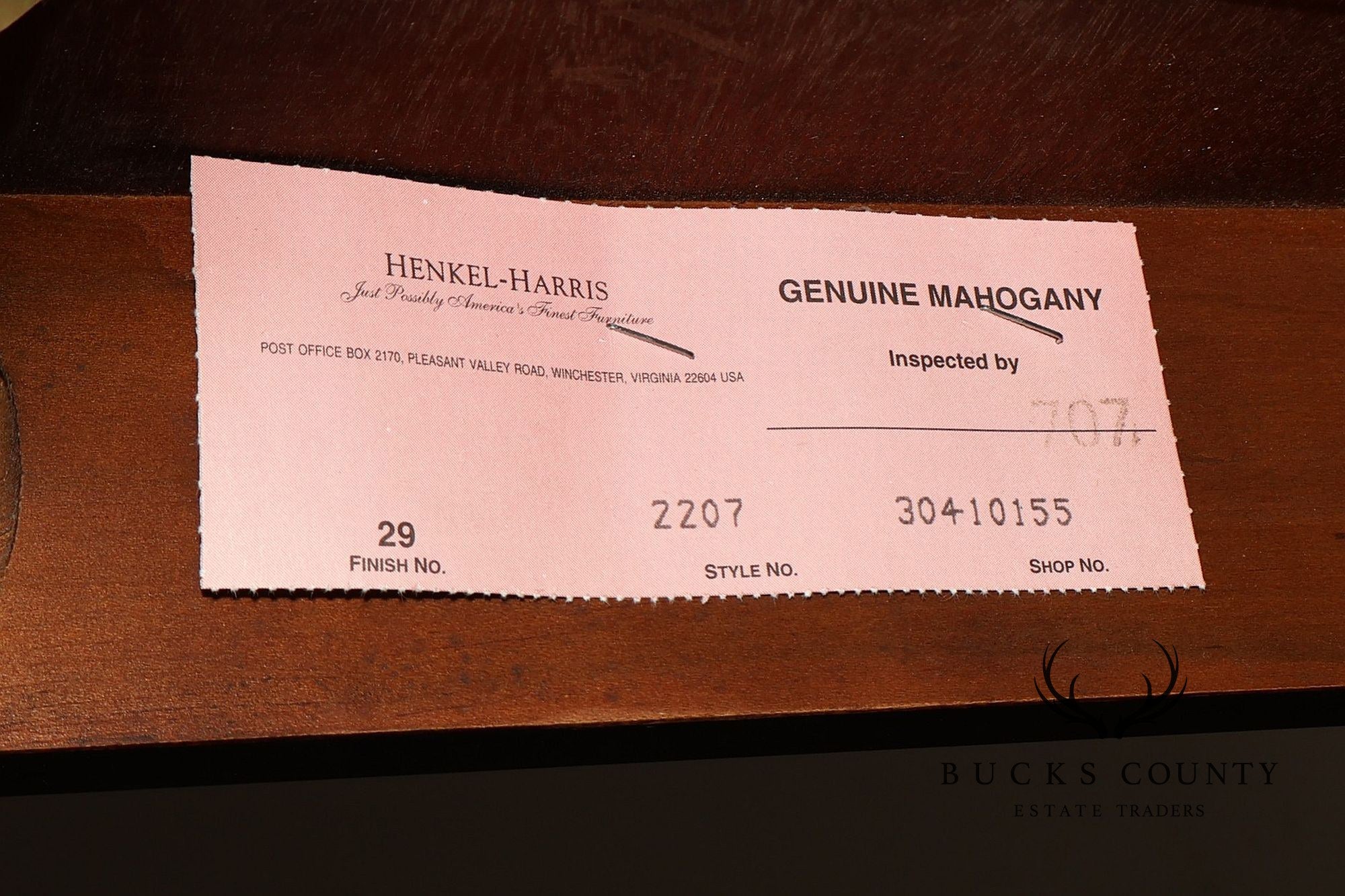 Henkel Harris Mahogany Double Pedestal Dining Table