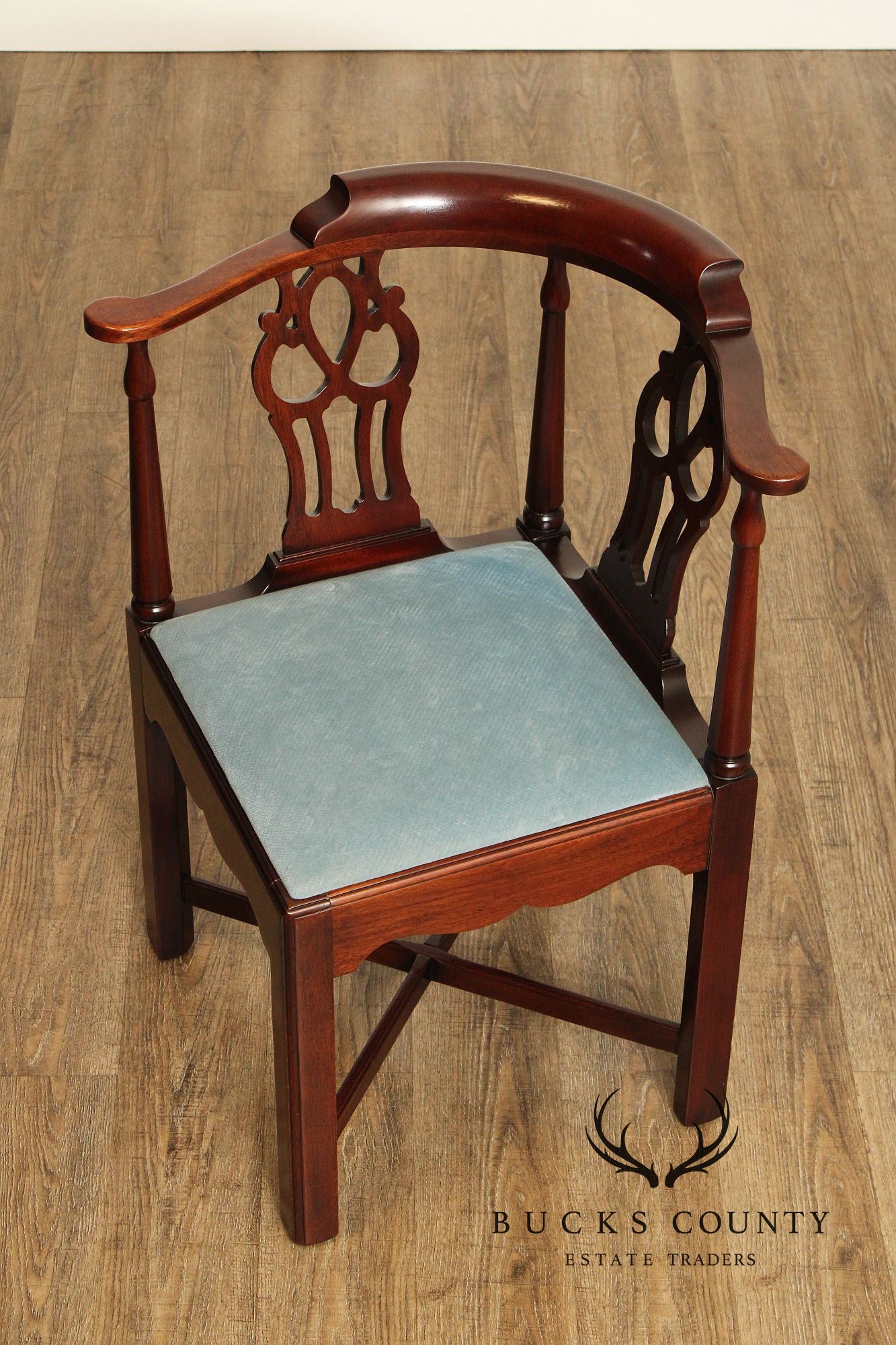 Hickory Chair Chippendale Style Mahogany Corner Chair