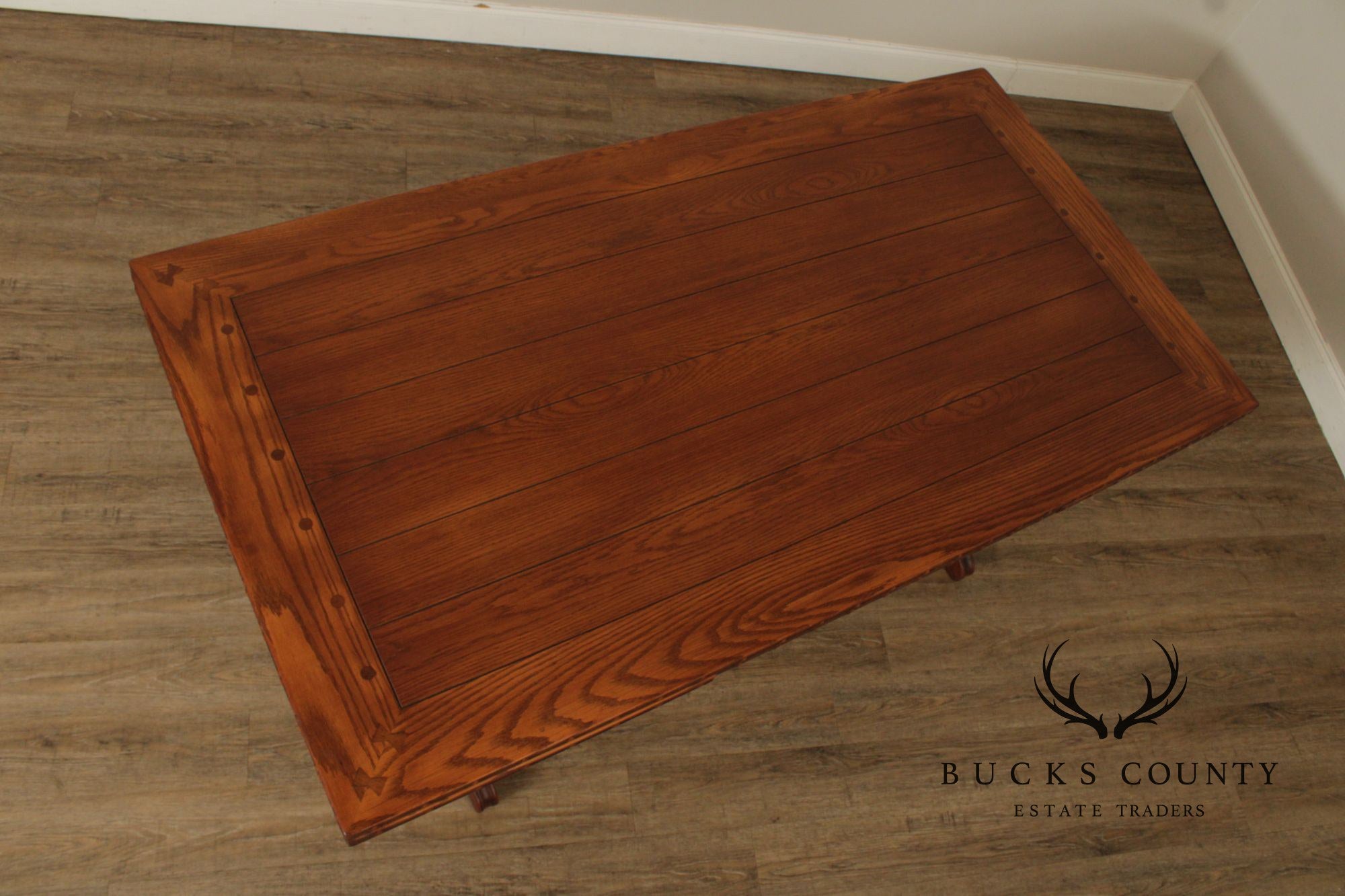 Romweber Oak Trestle Refectory Dining Table