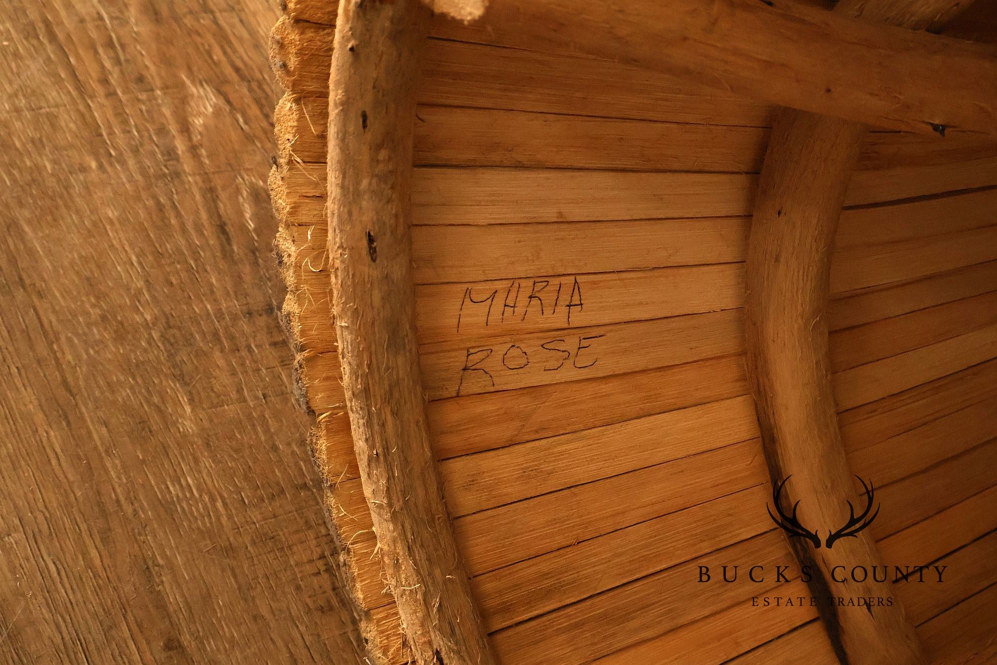 Vintage Pair of Wheat Sheaf End Tables