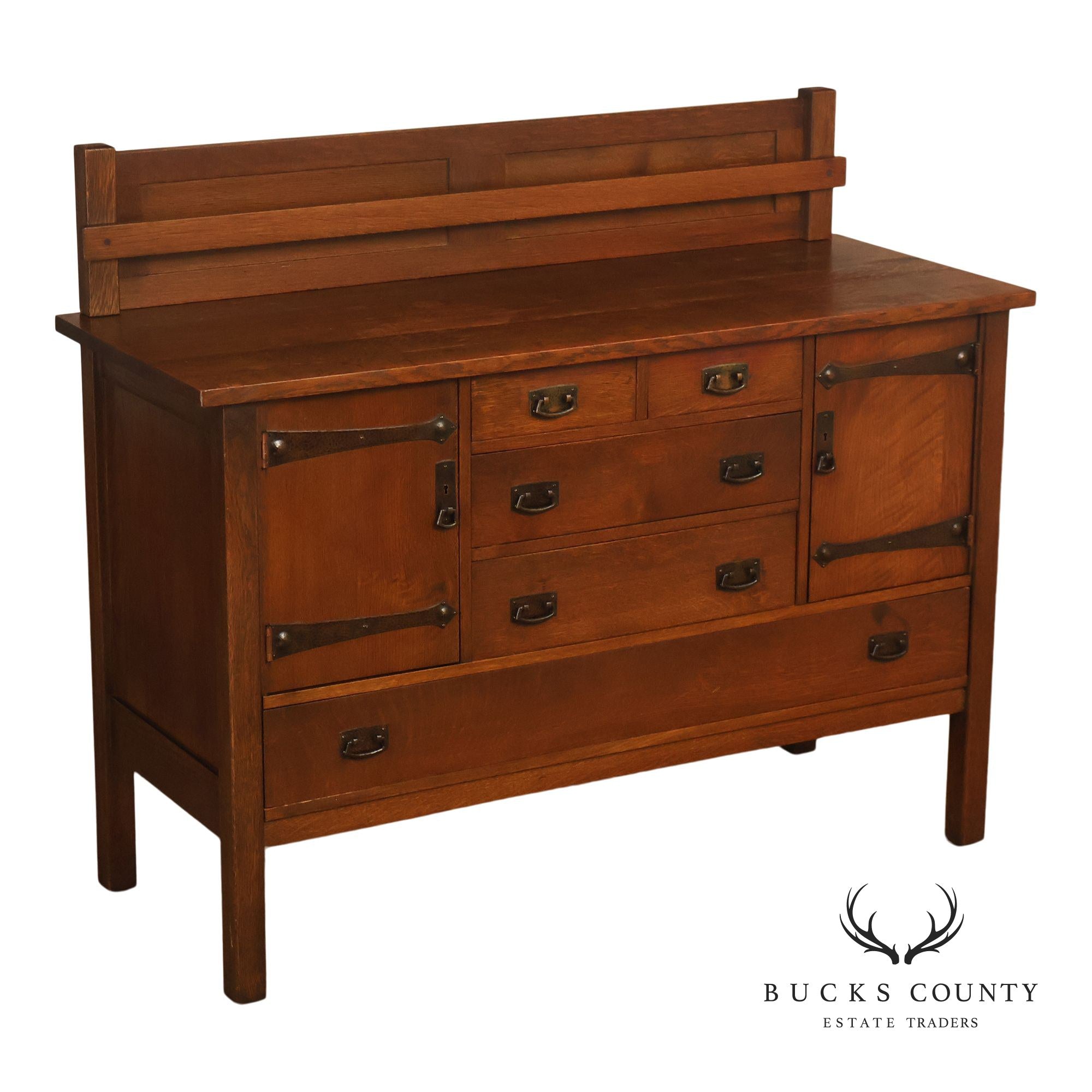 Antique L. & J.G. Stickley No. 735 Mission Oak Sideboard