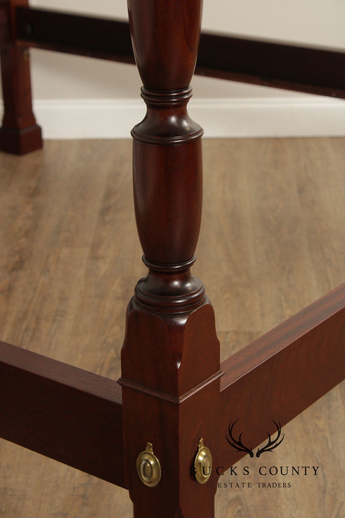 Custom Quality Federal Style Carved Mahogany California King  Poster Bed Frame