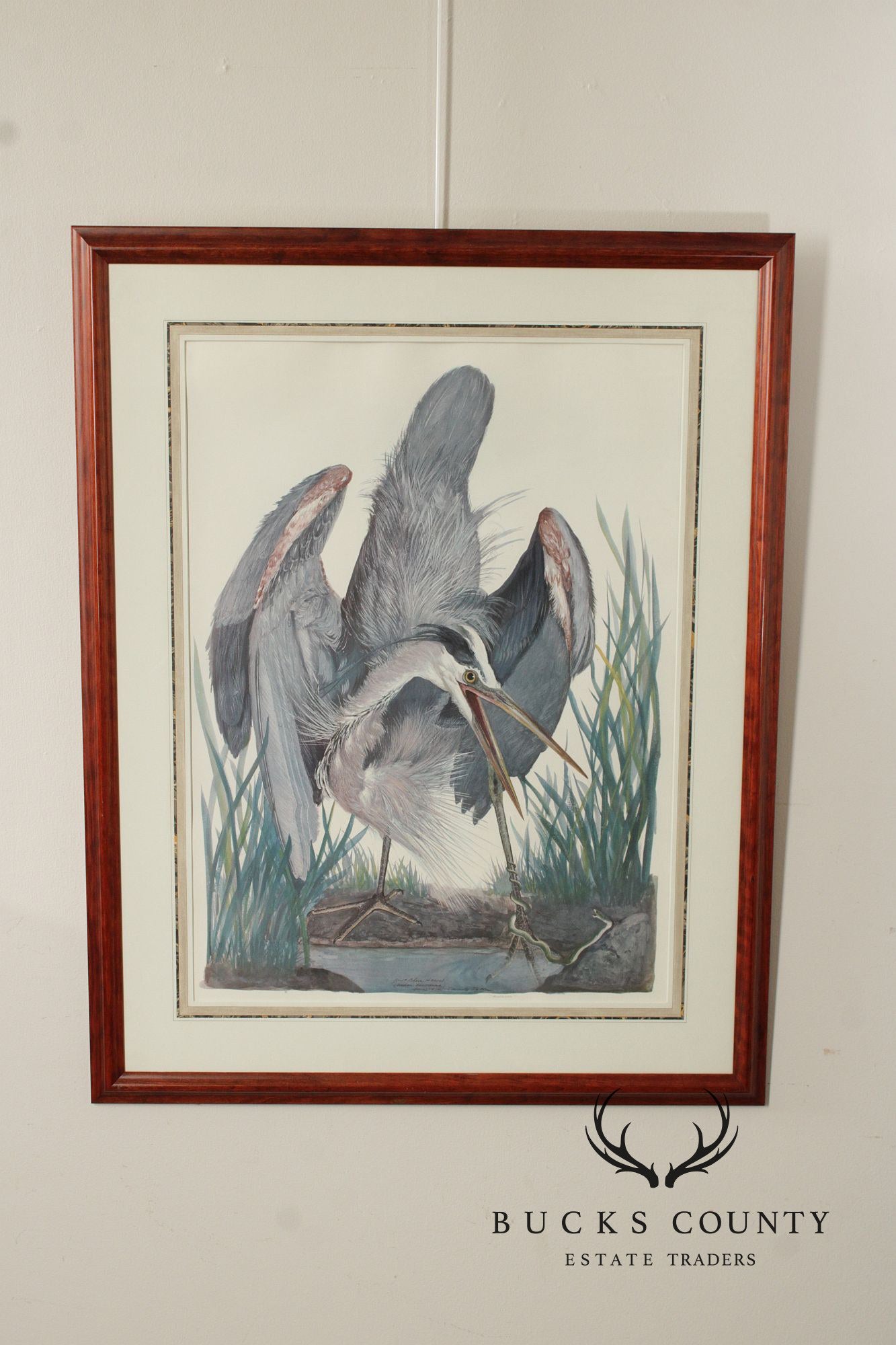 Carroll Tyson, Jr. Offset Lithograph, 'Great Blue Heron'