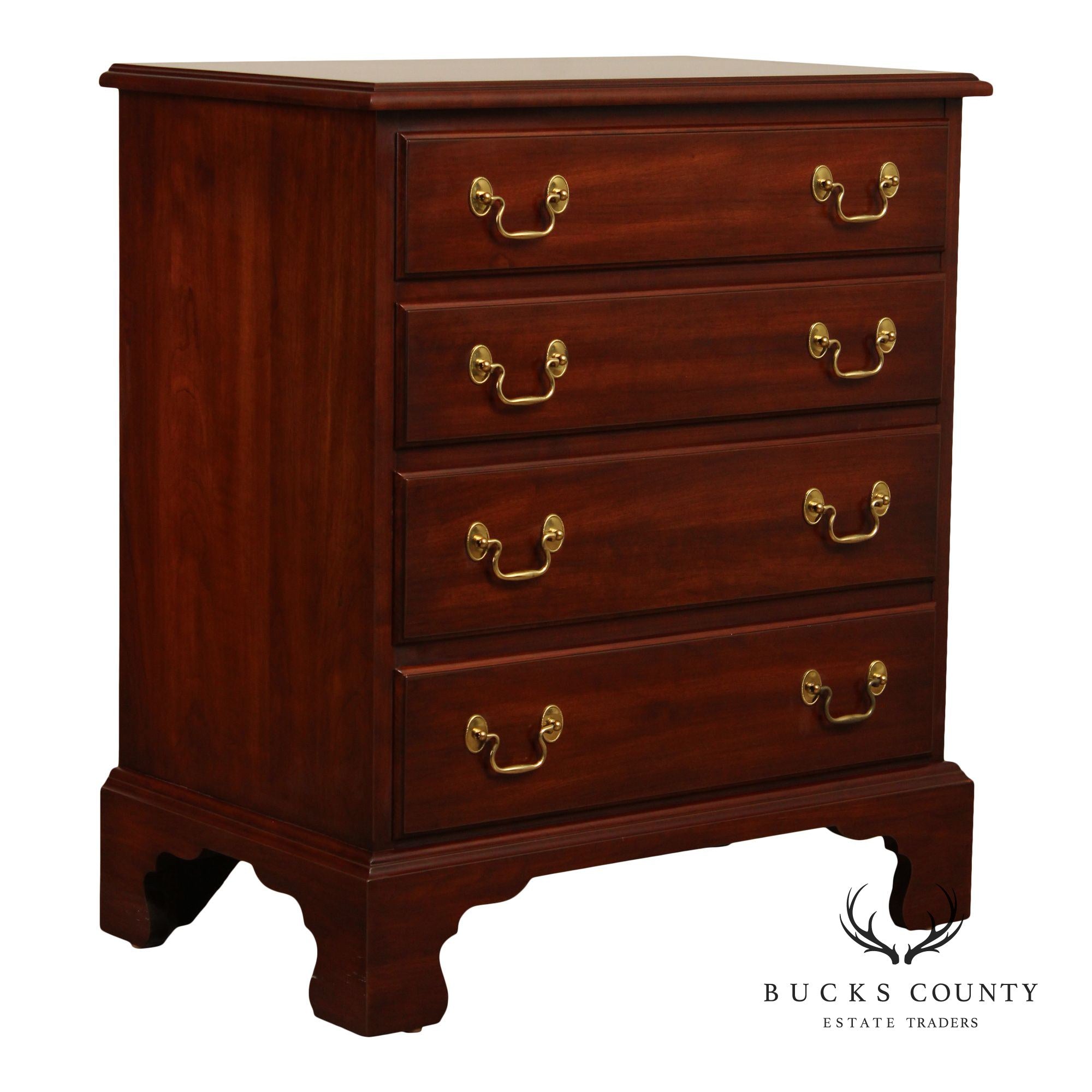 Henkel Harris Chippendale Style Cherry Nightstand Chest