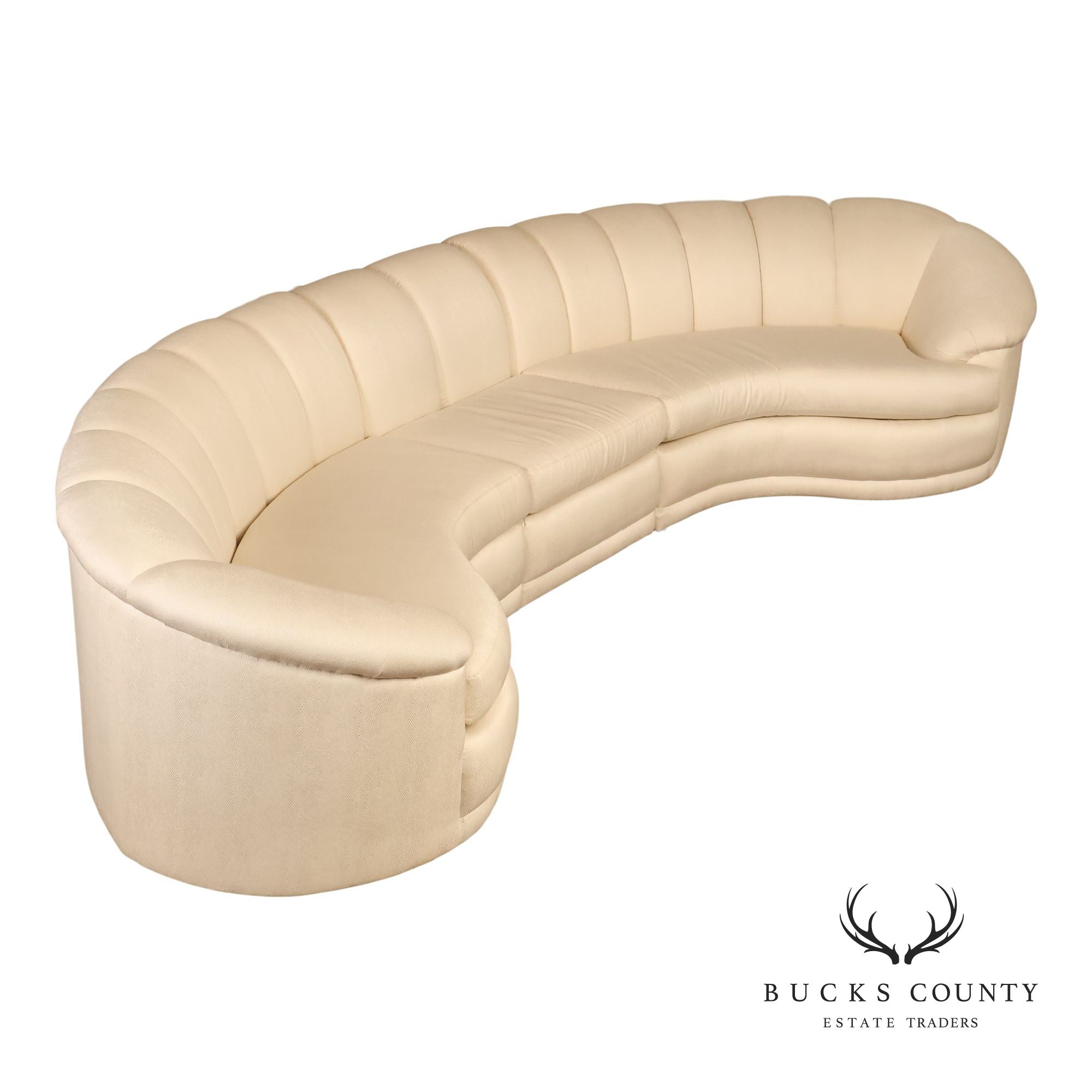 Thayer Coggin Post Modern Curved Sectional Sofa