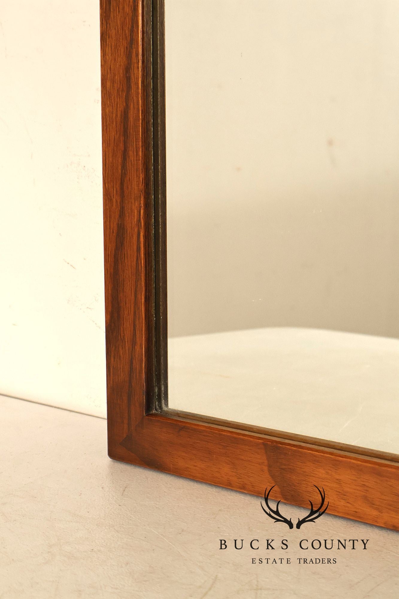 Carolina Mirror Co. Mid Century Modern Walnut Frame Mirror