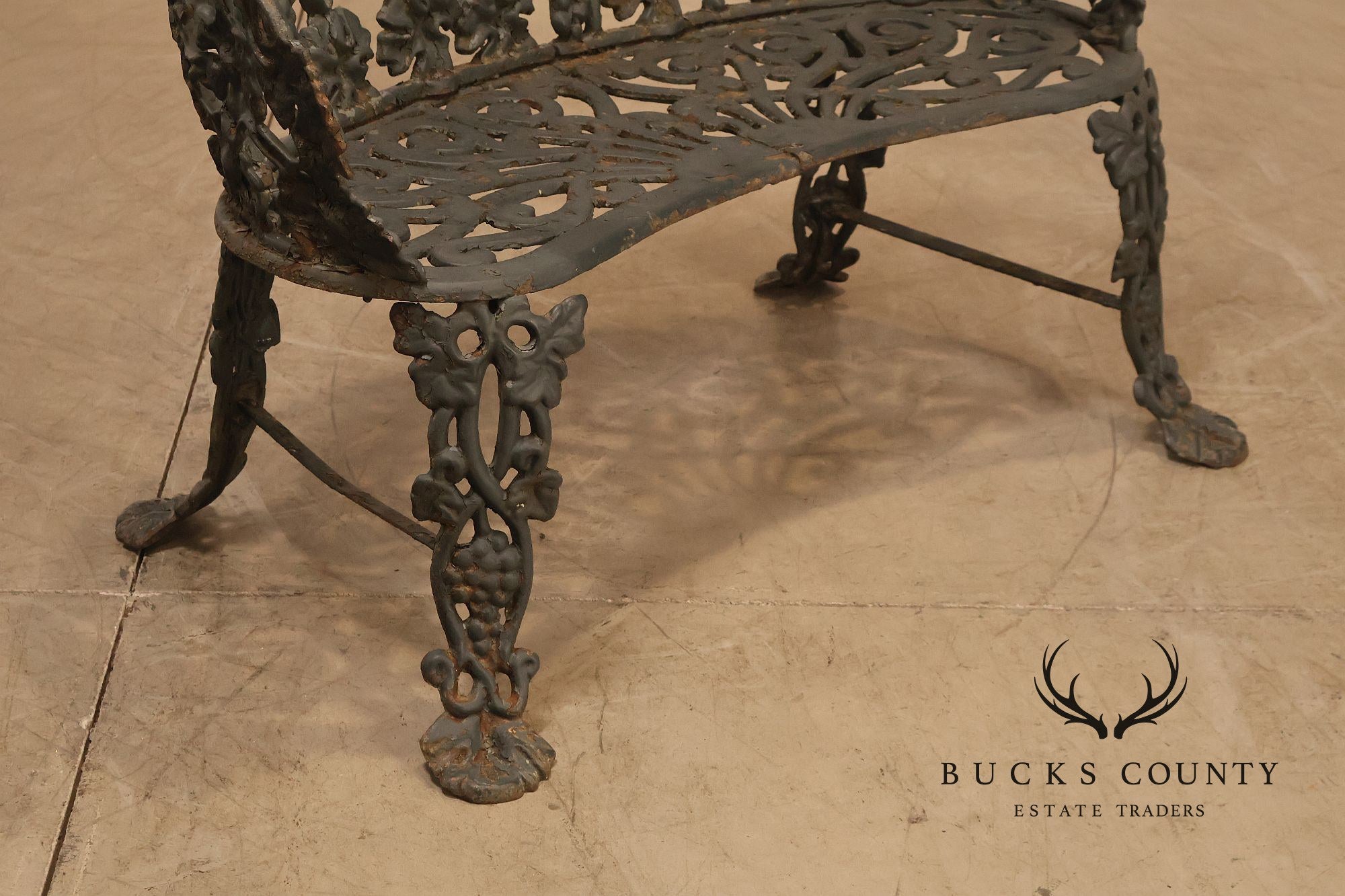 Antique Victorian Cast Iron Garden Bench