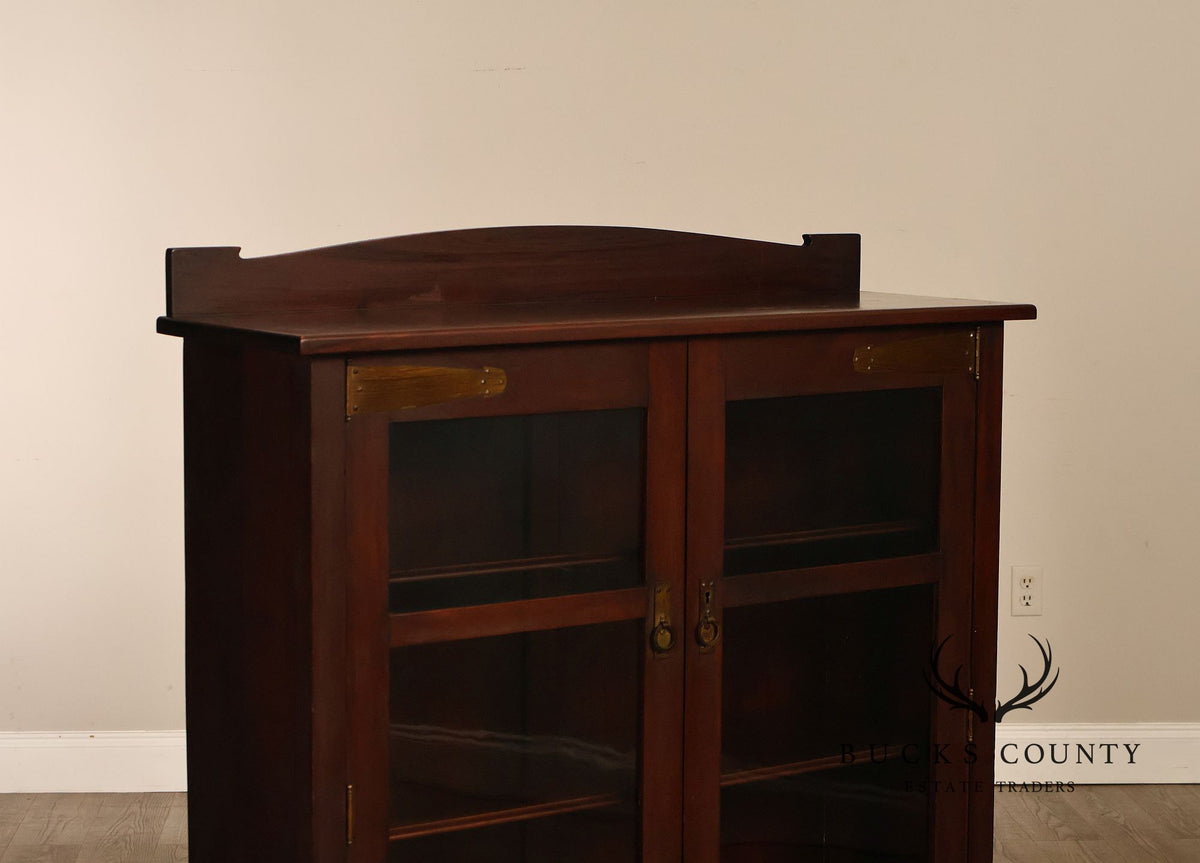 Grand Rapids Arts And Crafts Mahogany Glass Door Bookcase