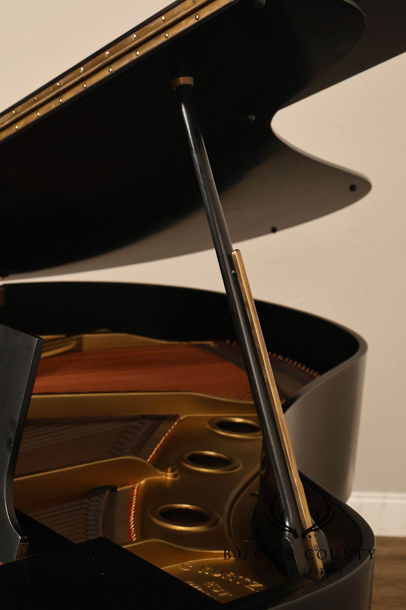 Kurtzman Ebonized Grand Piano And Duet Bench